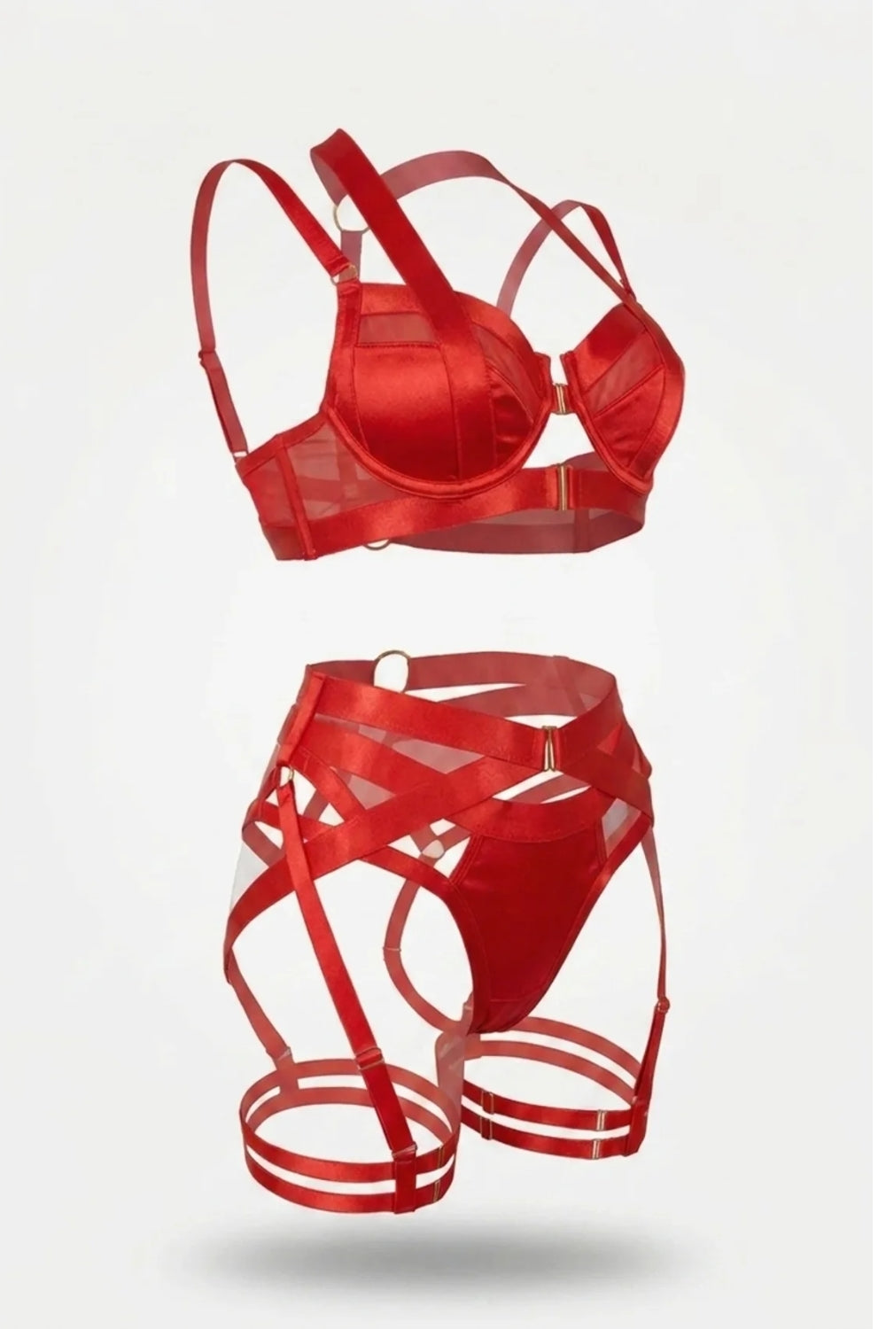 Satin strap silhouette – Lingerie set