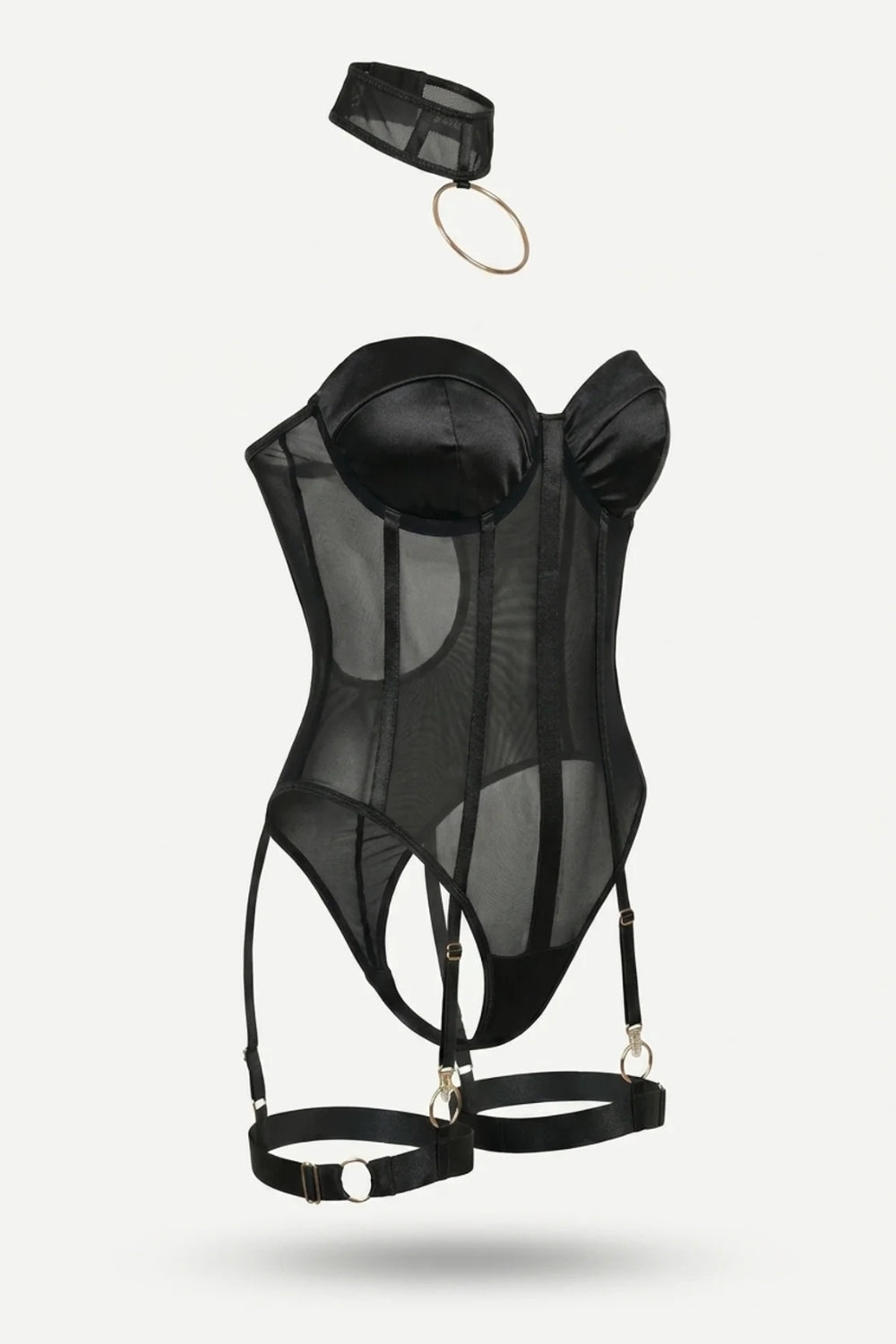 Sheer mesh corset – Bodysuit