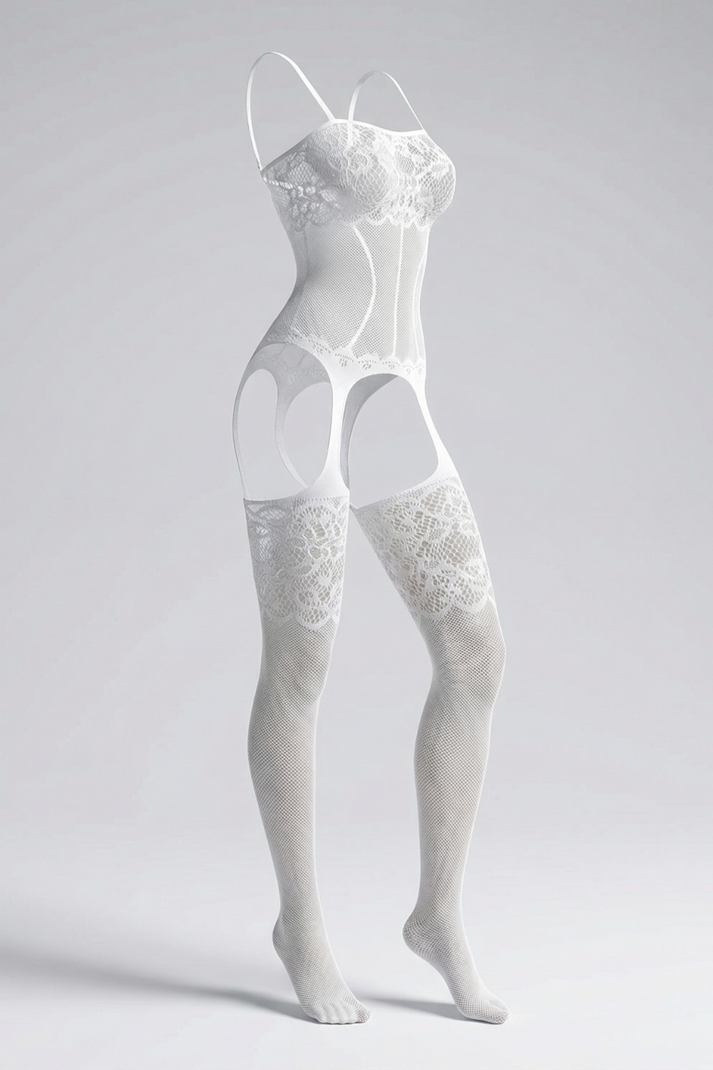 Floral lace contour design – Bodystocking