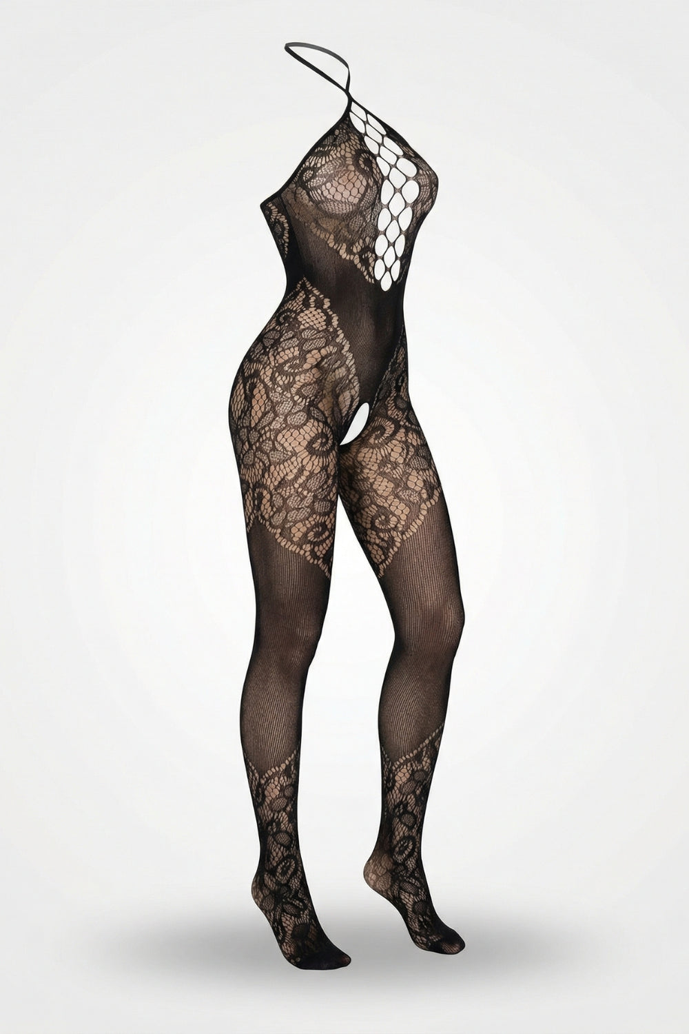Halter lace cutout design – Bodystocking