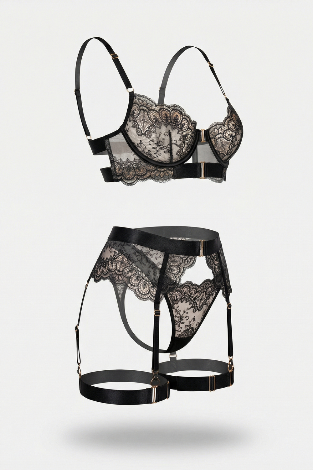 Midnight lace seduction – Lingerie set