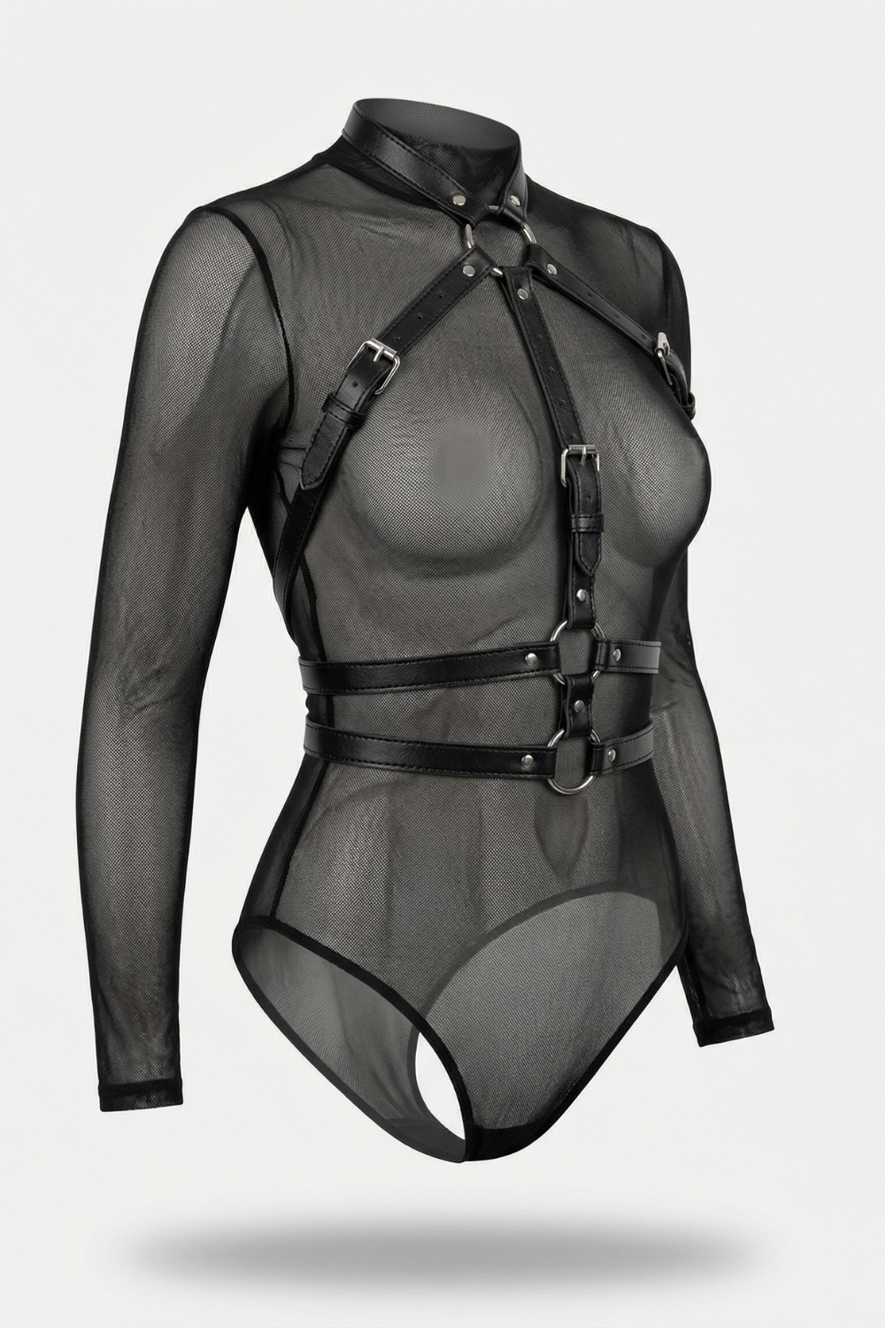 Strappy faux leather with ring detail – Harness