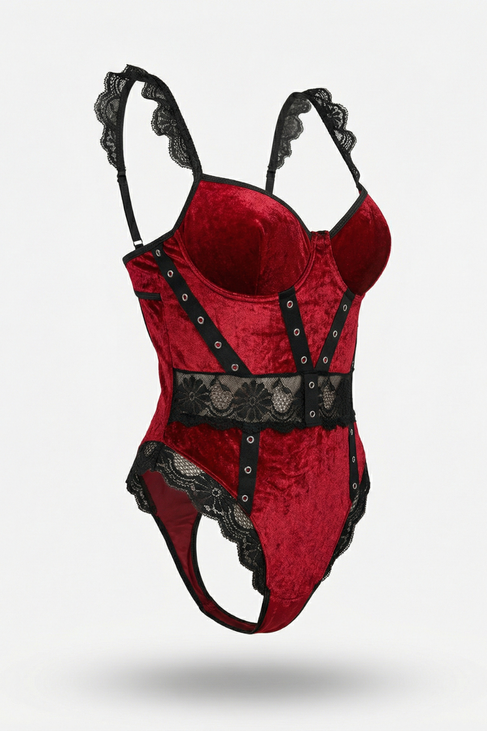 Velvet lace contour – Bodysuit