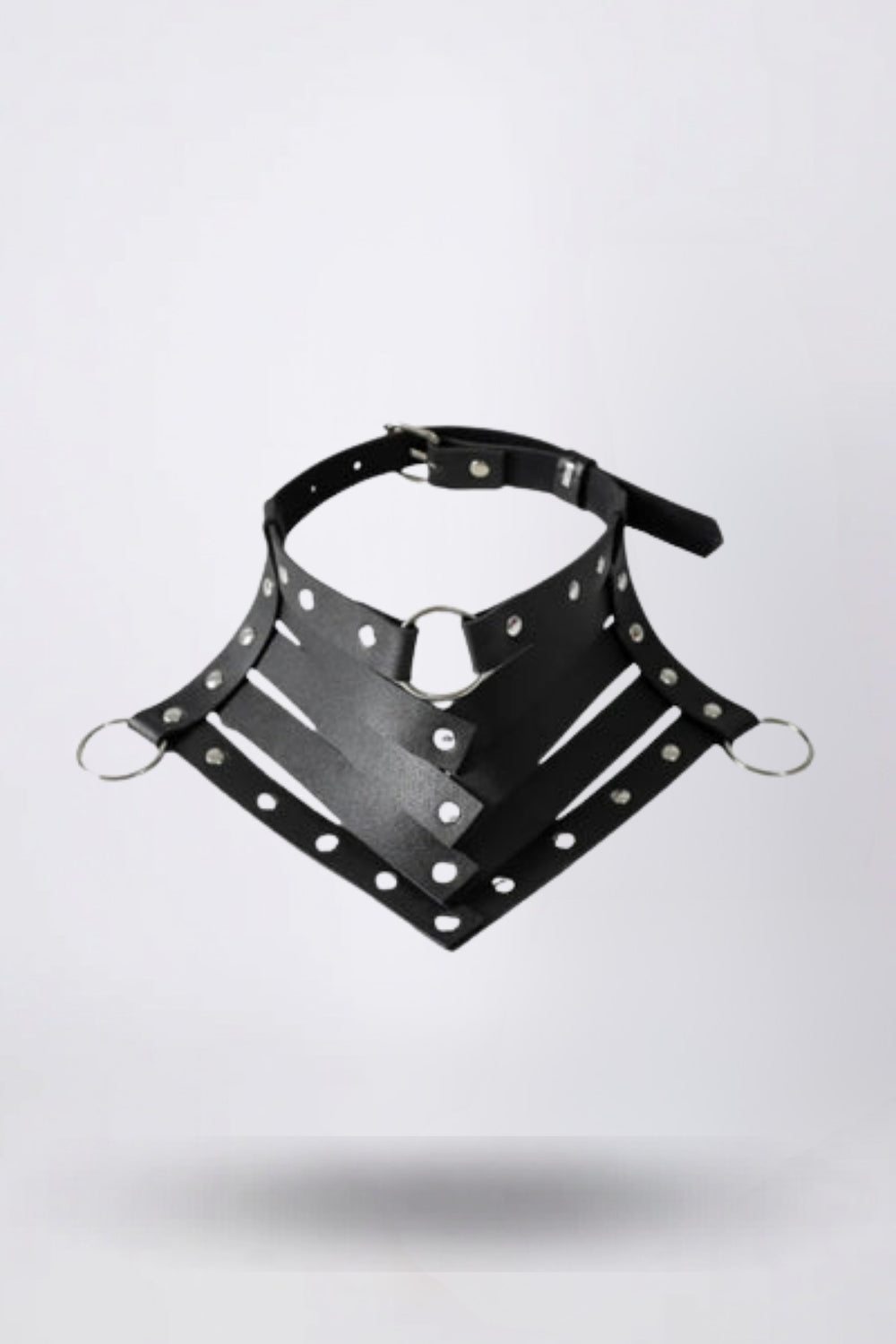Layered design choker necklace in black #Color_Black