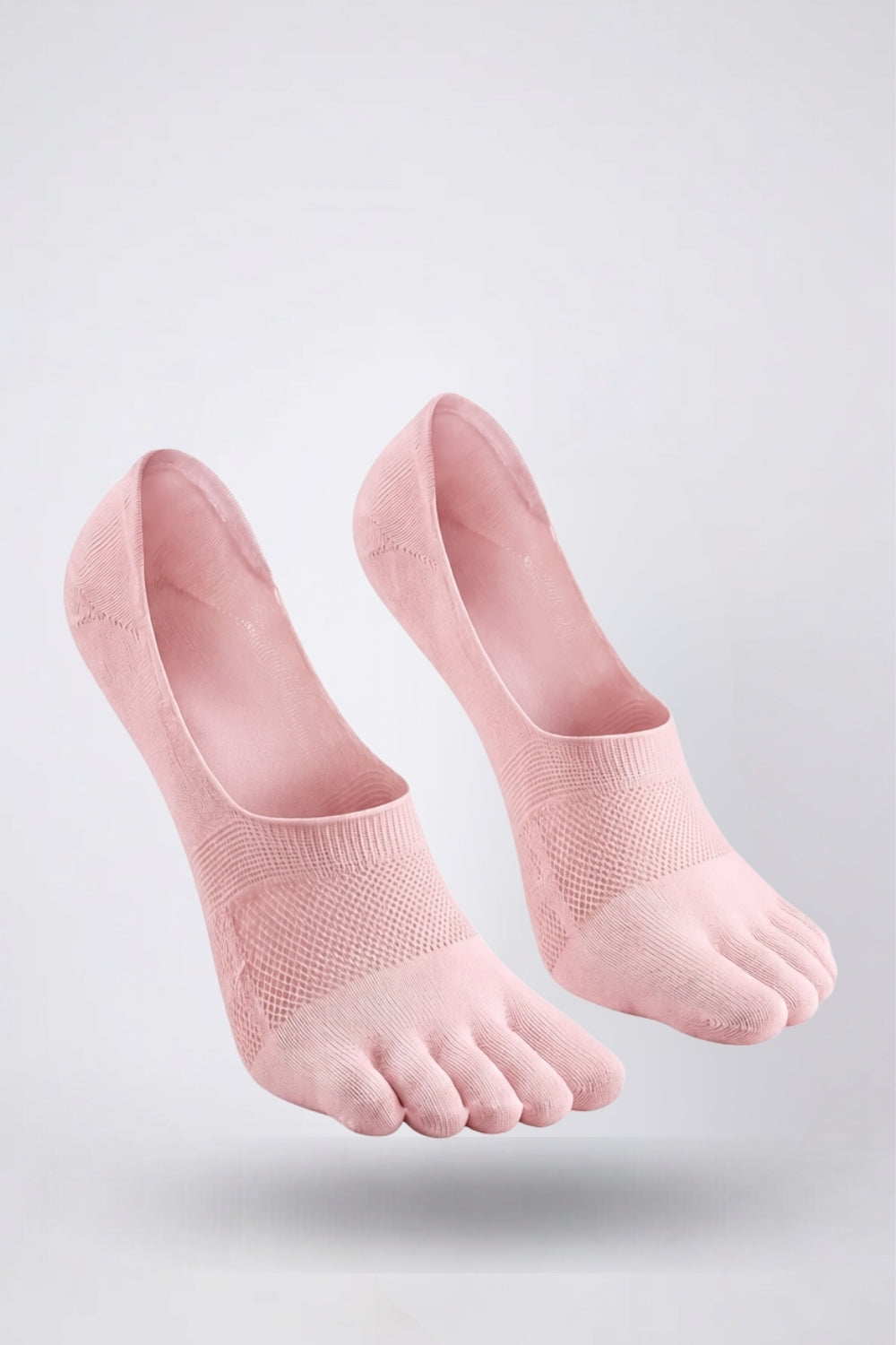 Lyocell five-toe no-show stockings in pink#Color_Pink