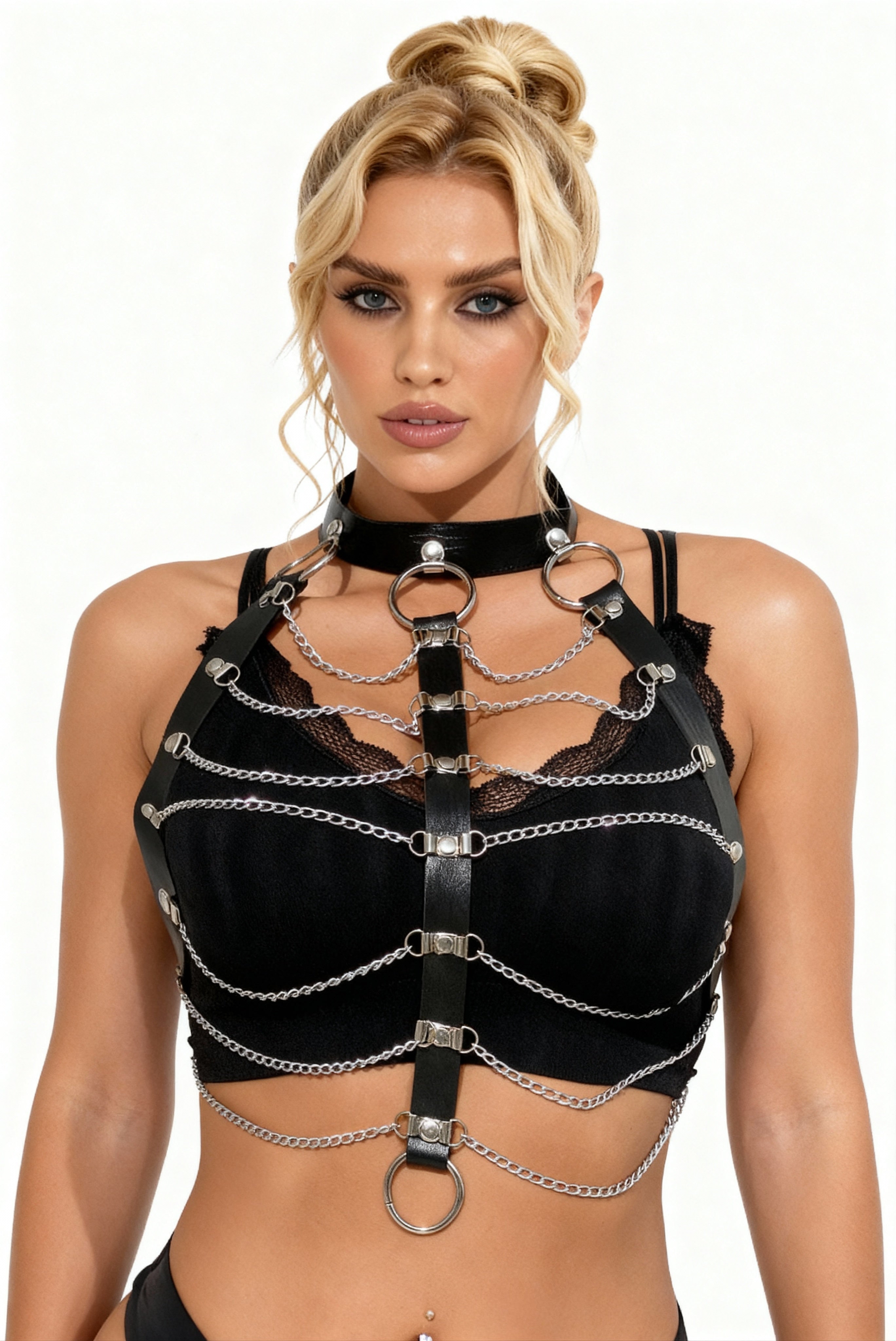 Layered chain choker – Statement harness