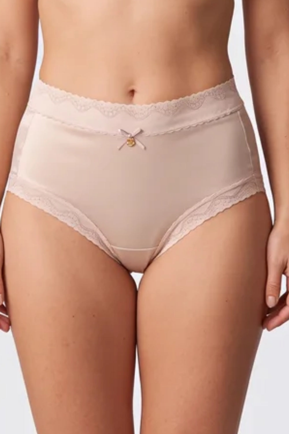 Lace trim satin-look – Brief