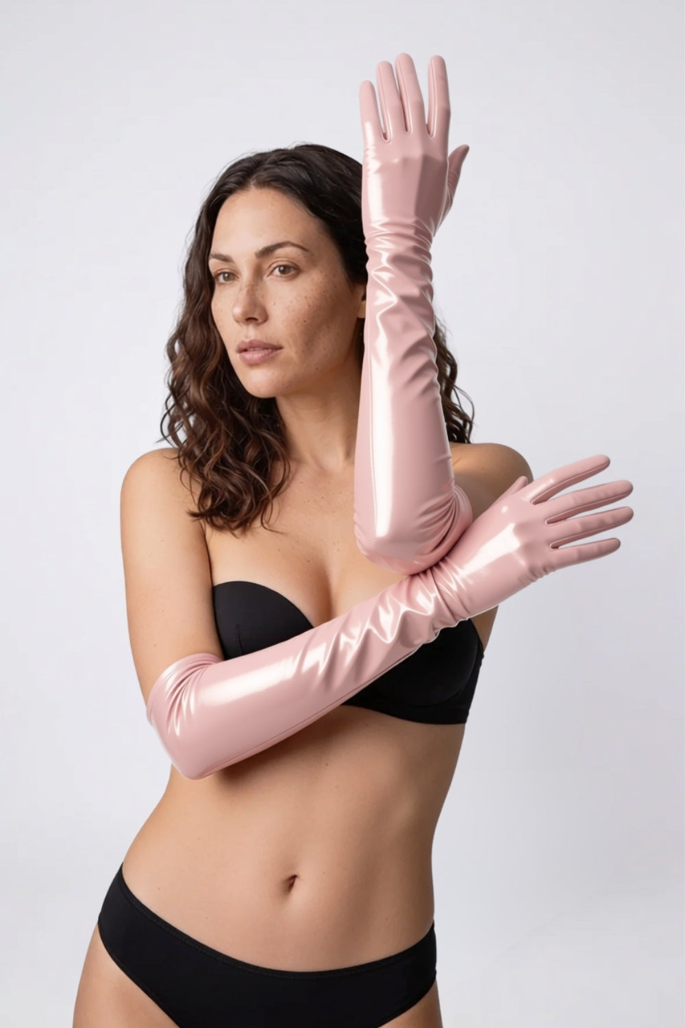 Metallic glossy mid-length – Arm stockings