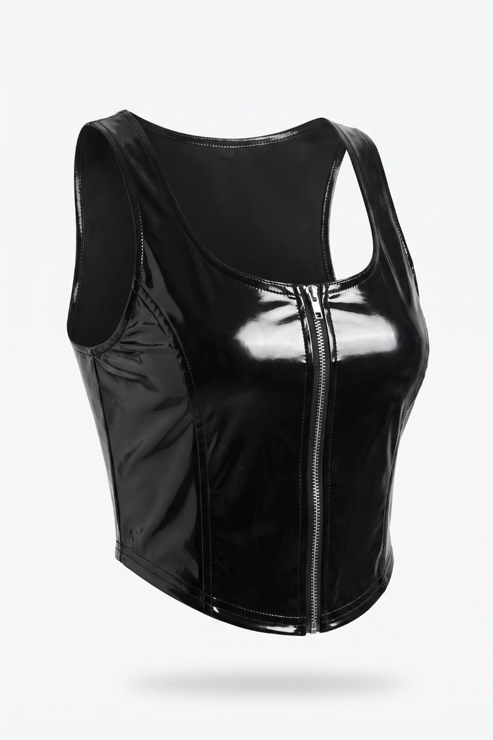 Glossy zip-front – Bustier