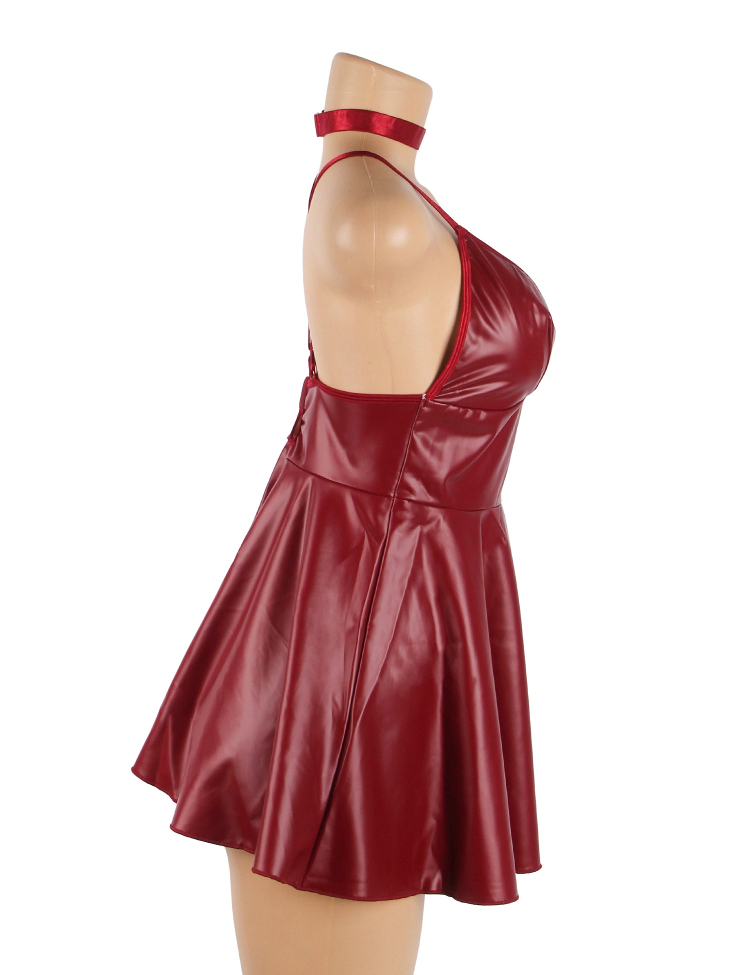 Glossy choker neckline – Babydoll