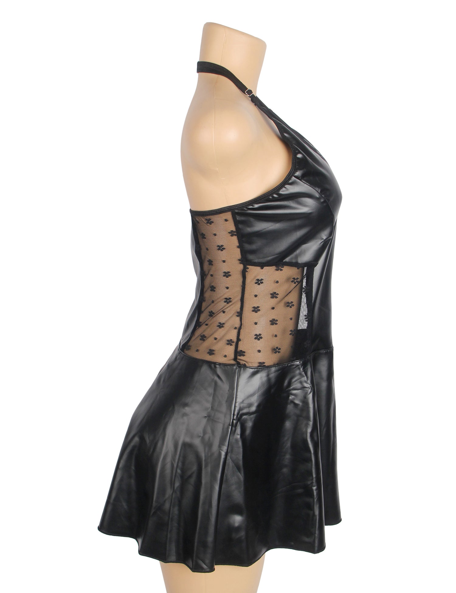 Zip-front halter silhouette – Babydoll