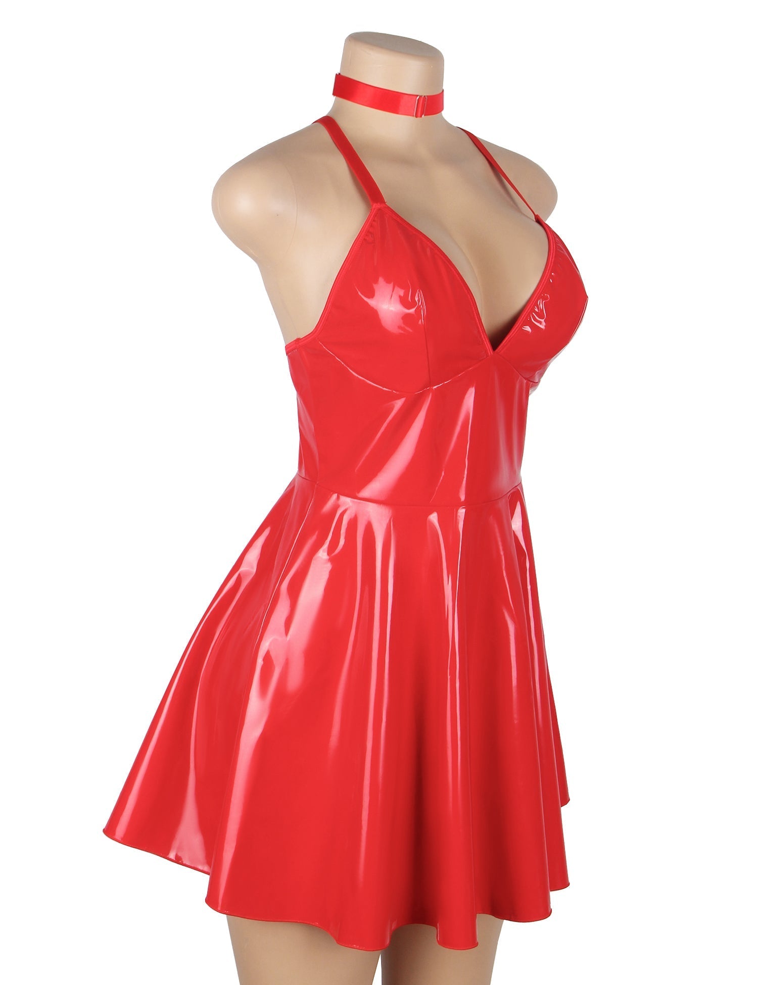 Glossy choker neckline – Babydoll