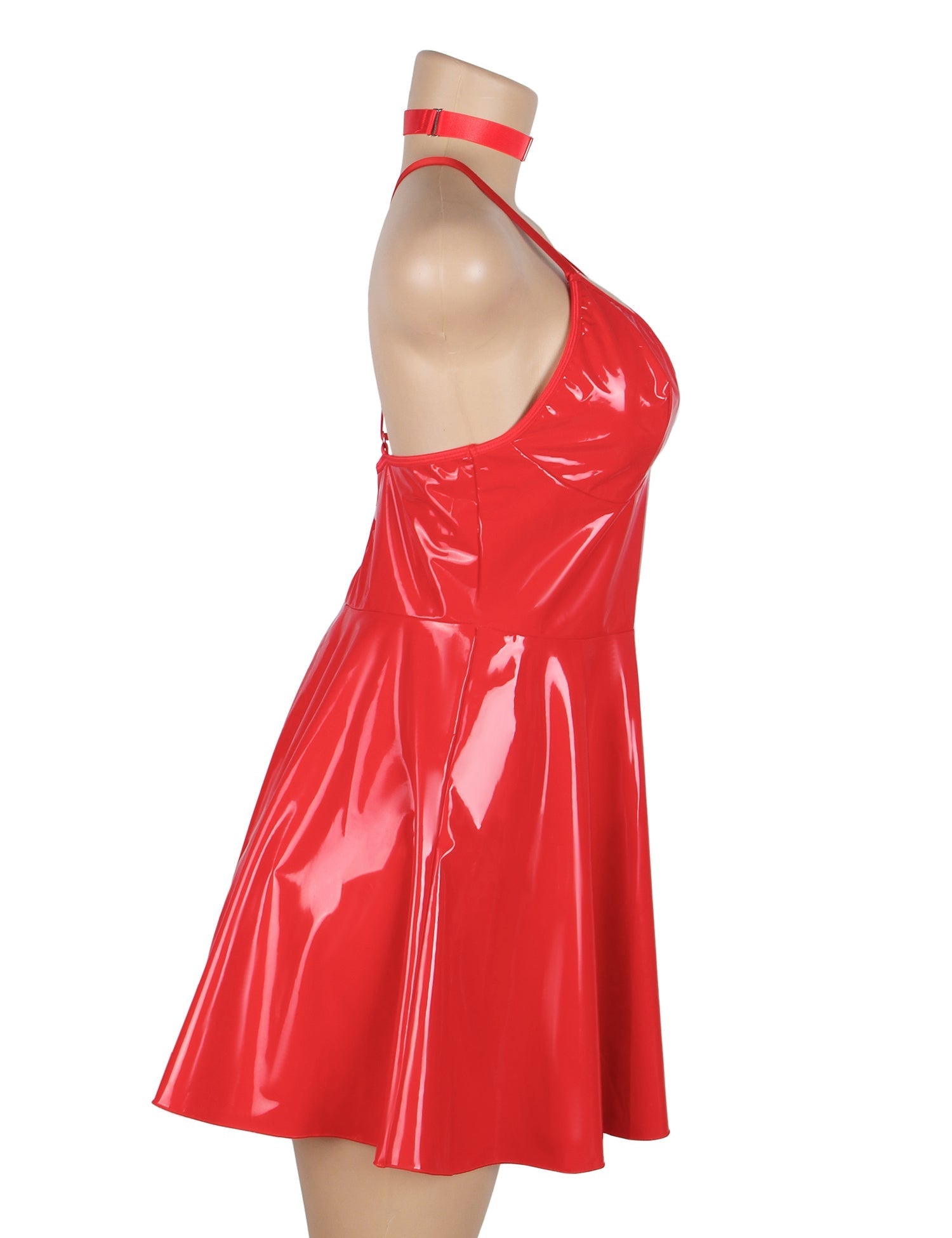 Glossy choker neckline – Babydoll