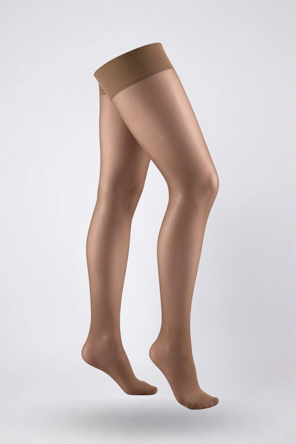 Sheer silky finish – Thigh-high stockings