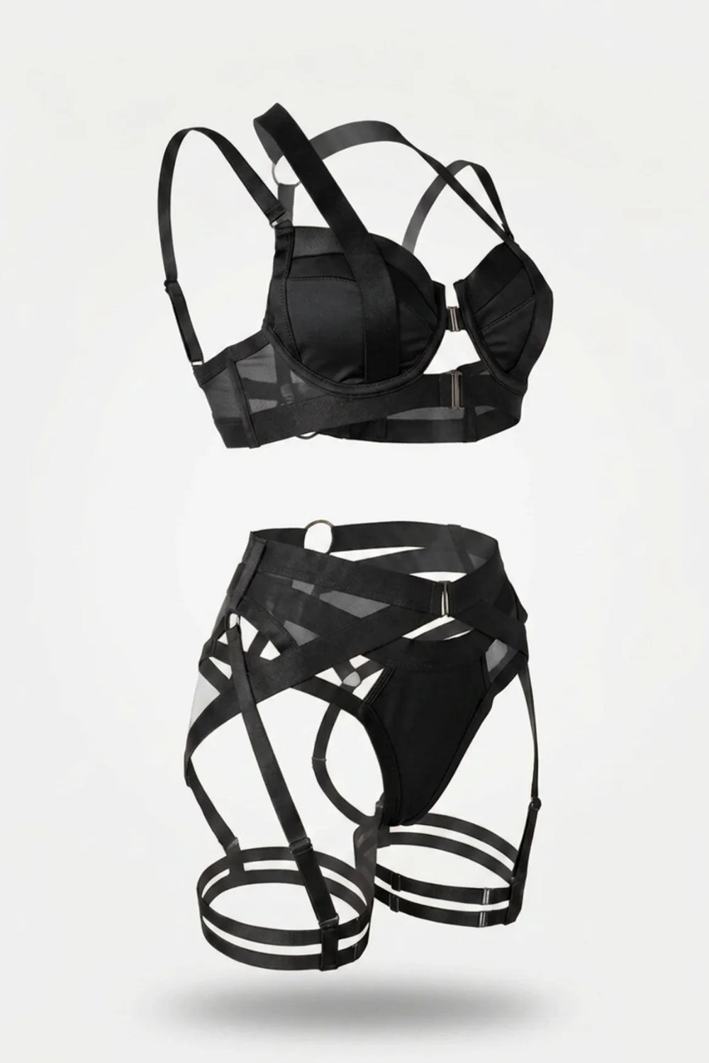 Satin strap silhouette – Lingerie set