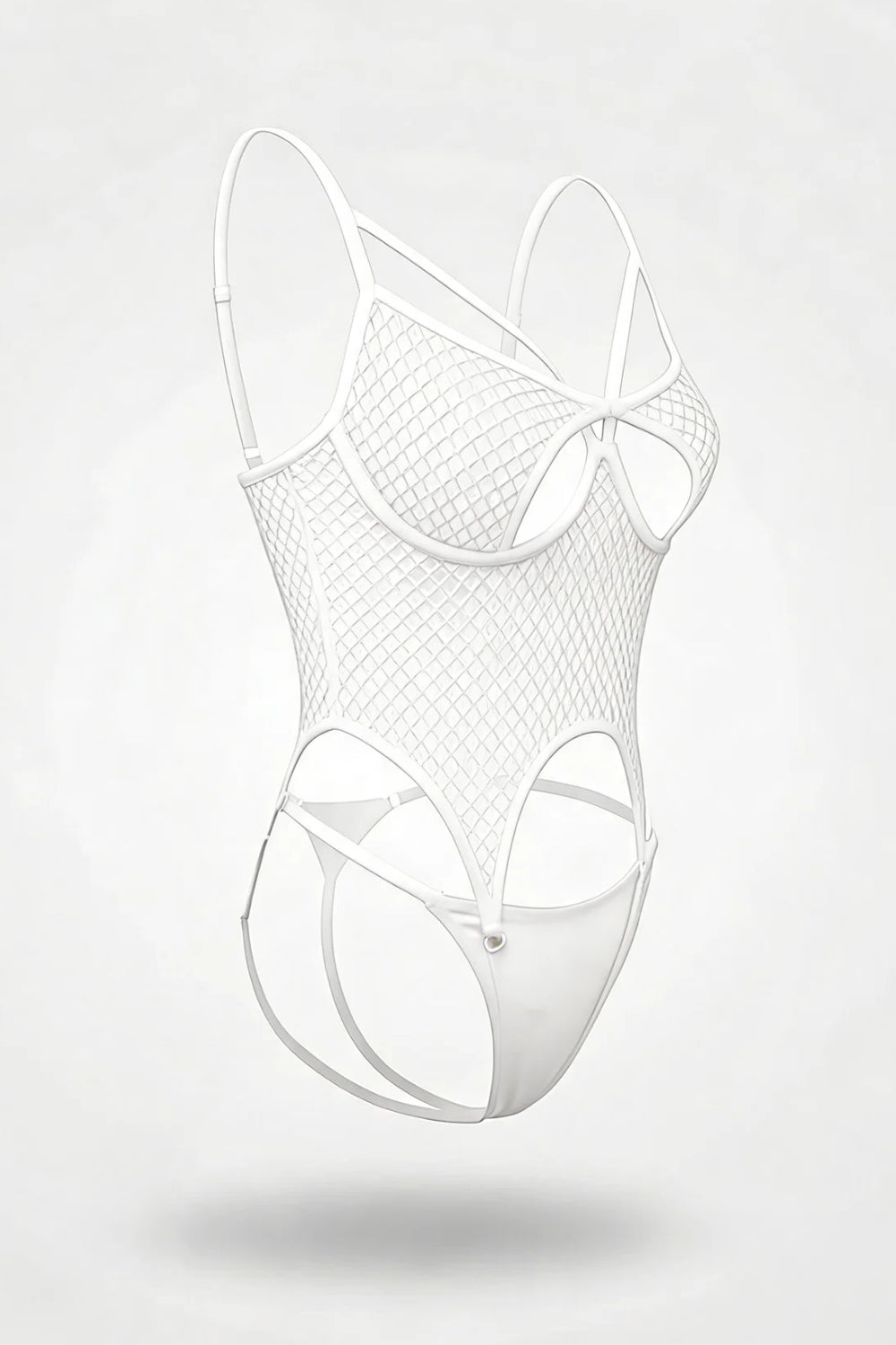 Fishnet cutout – Teddy bodysuit