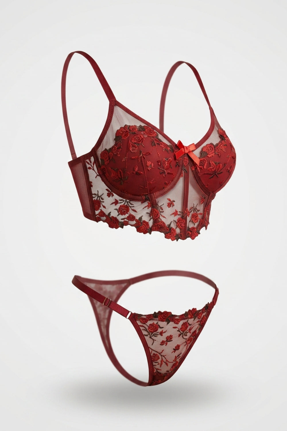 Romantic floral embroidery – Lingerie set