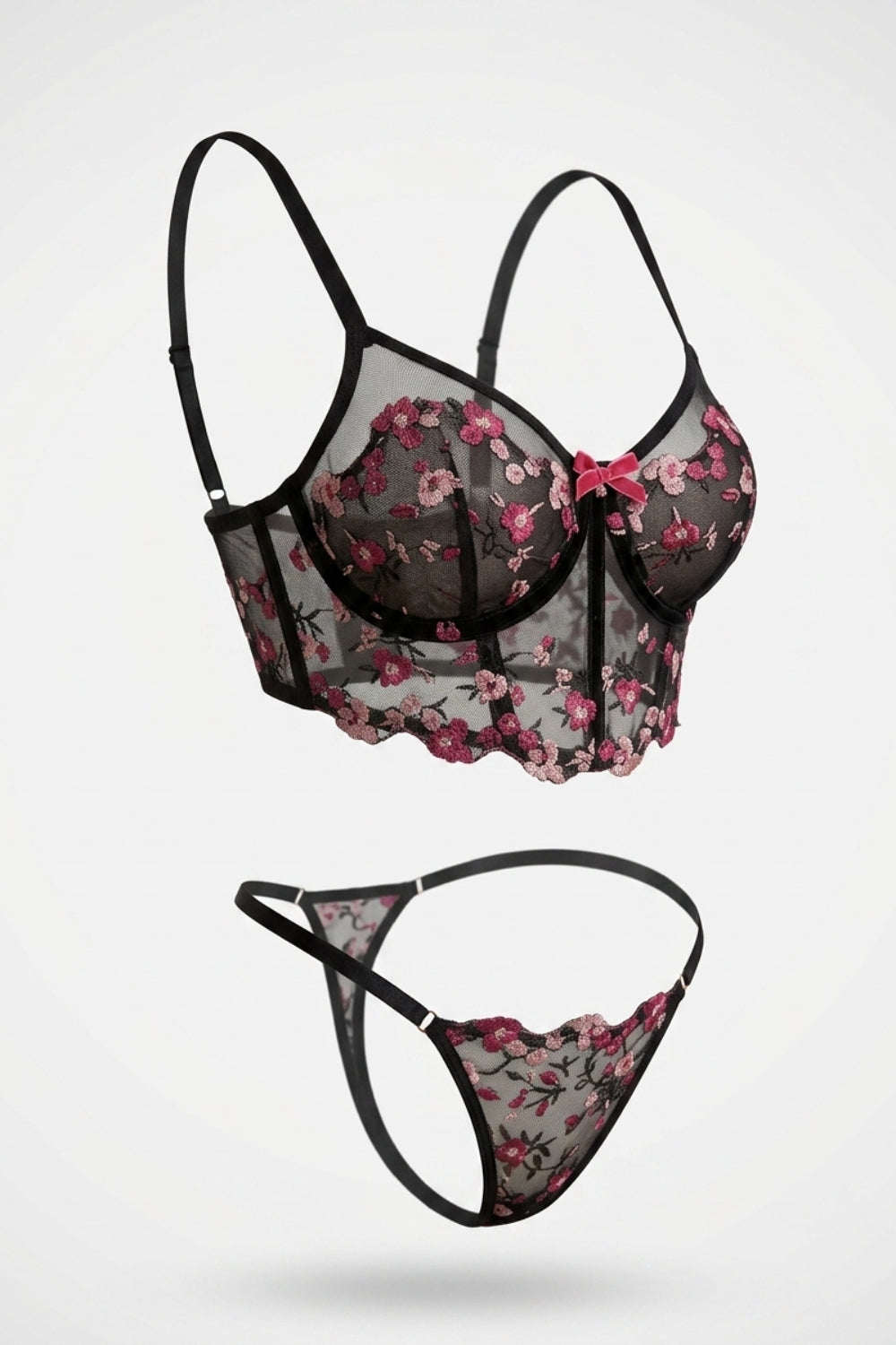 Romantic floral embroidery – Lingerie set