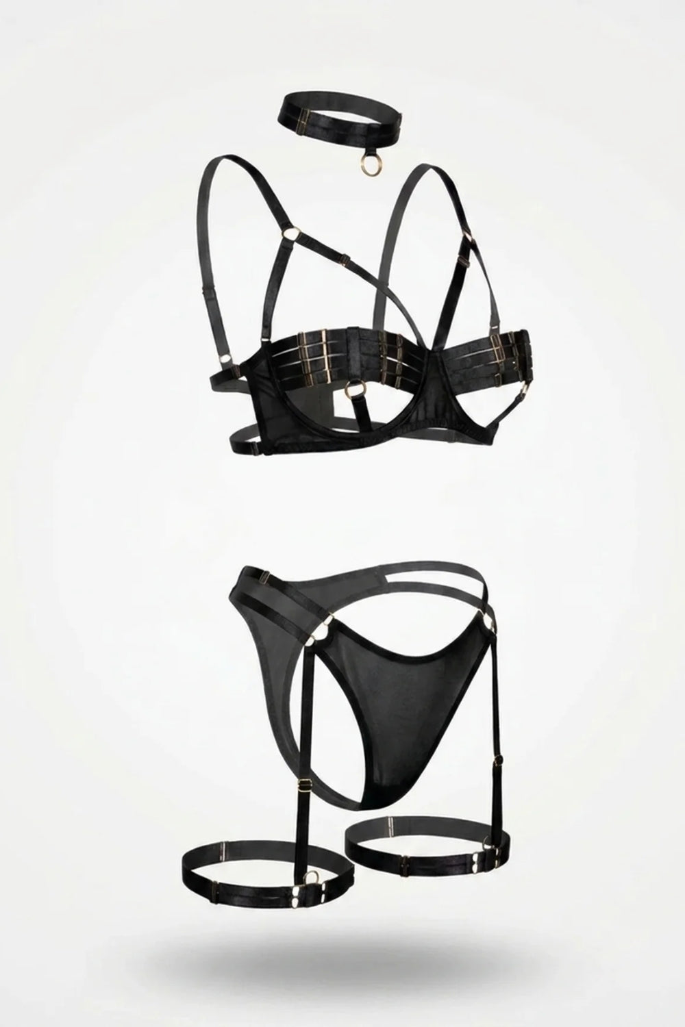 Strappy choker statement – Lingerie set