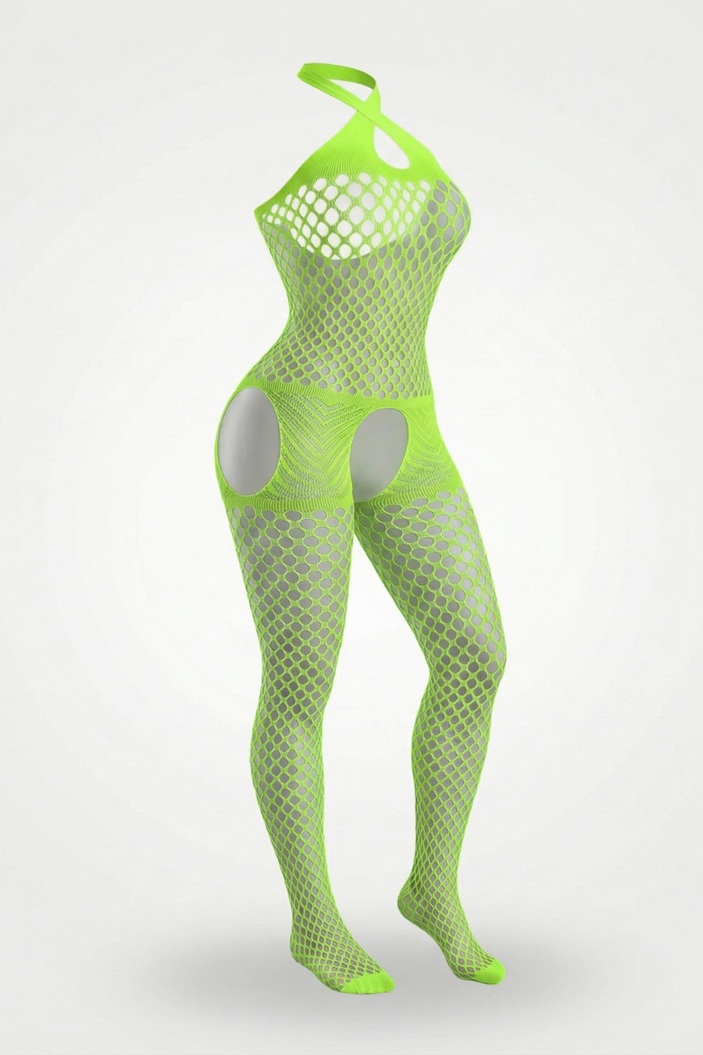 Crisscross halter cutout design – Bodystocking