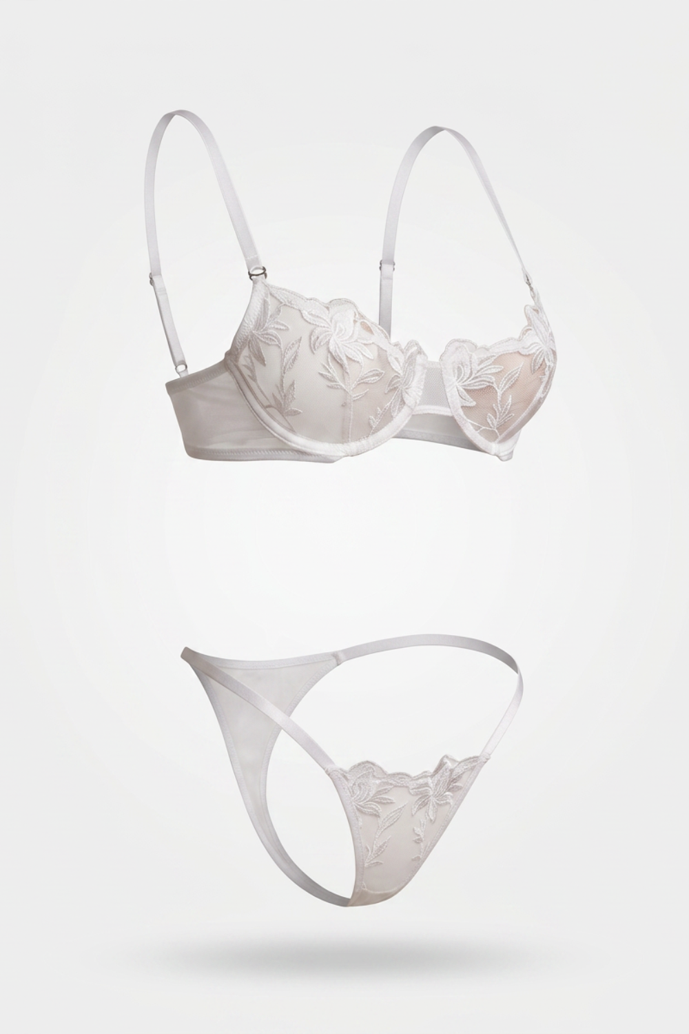Elegant floral embroidery – Lingerie set