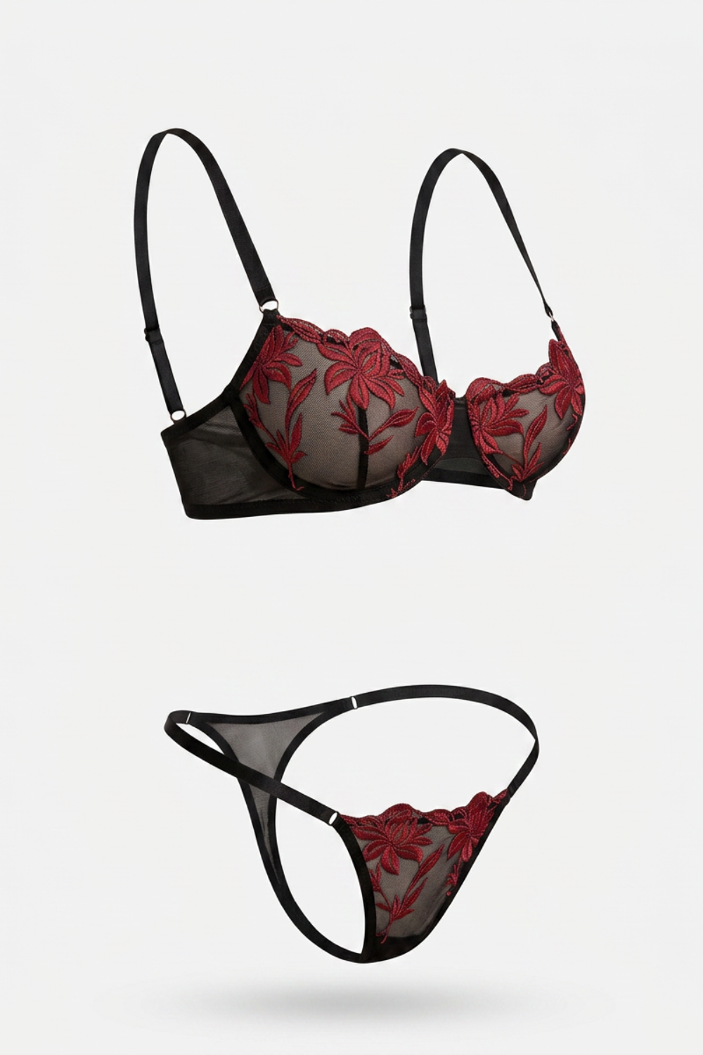 Elegant floral embroidery – Lingerie set