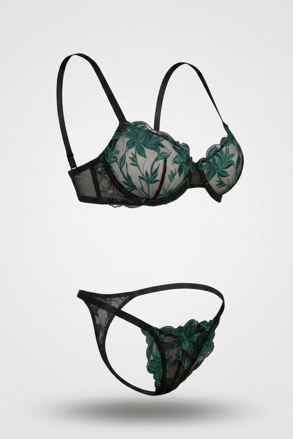 Elegant floral embroidery – Lingerie set