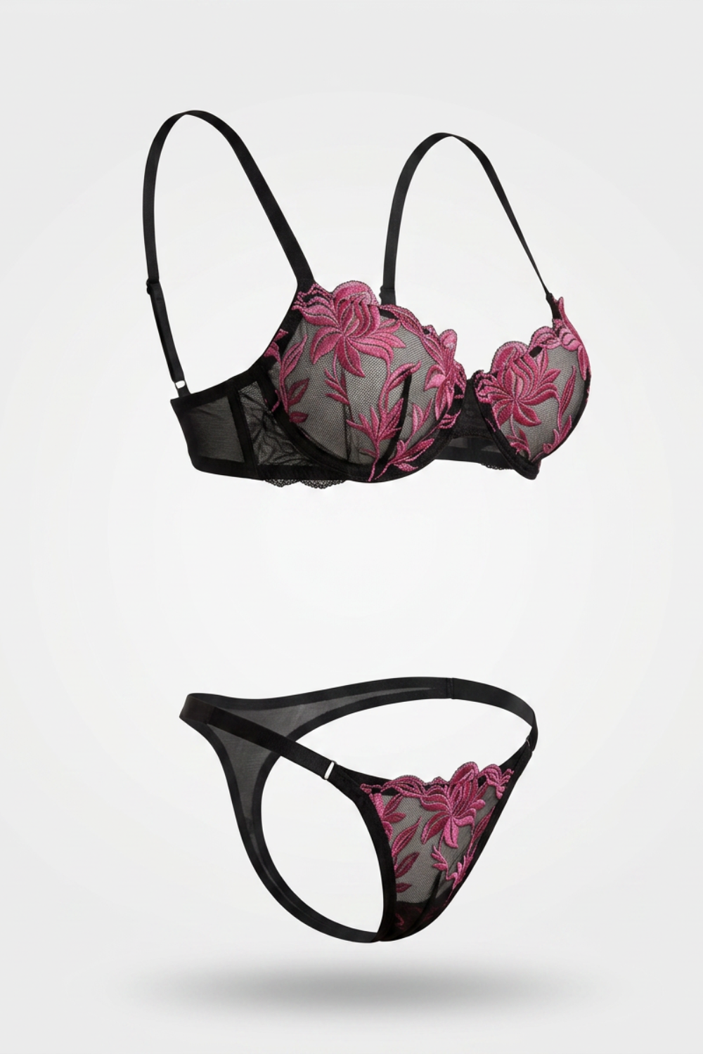 Elegant floral embroidery – Lingerie set