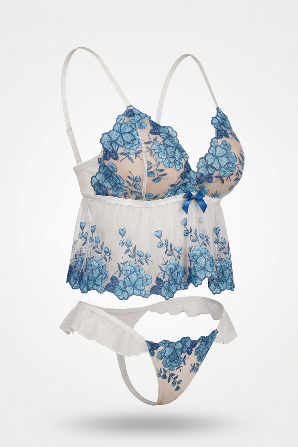 Embroidered lace camisole – Lingerie set