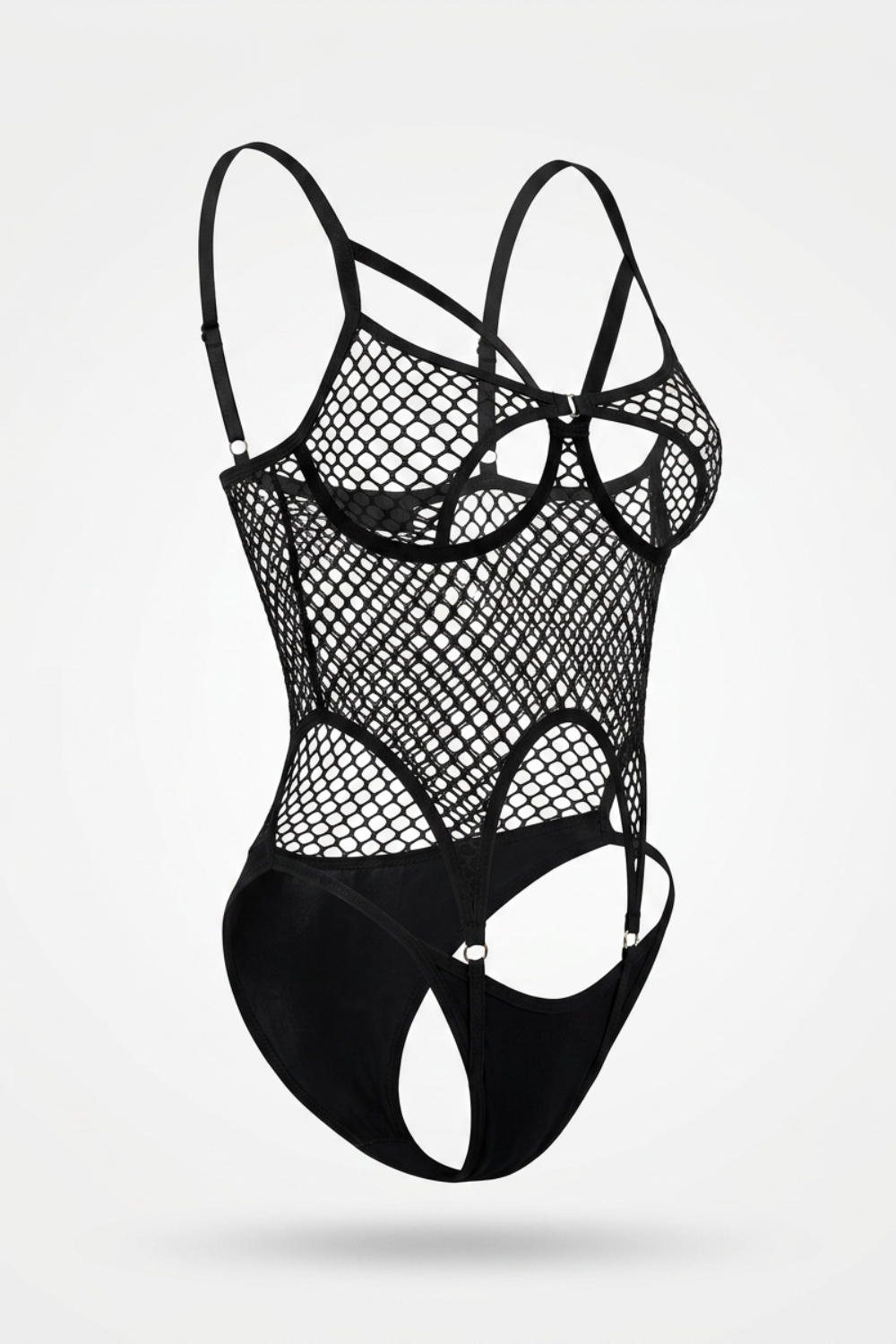 Fishnet cutout – Teddy bodysuit