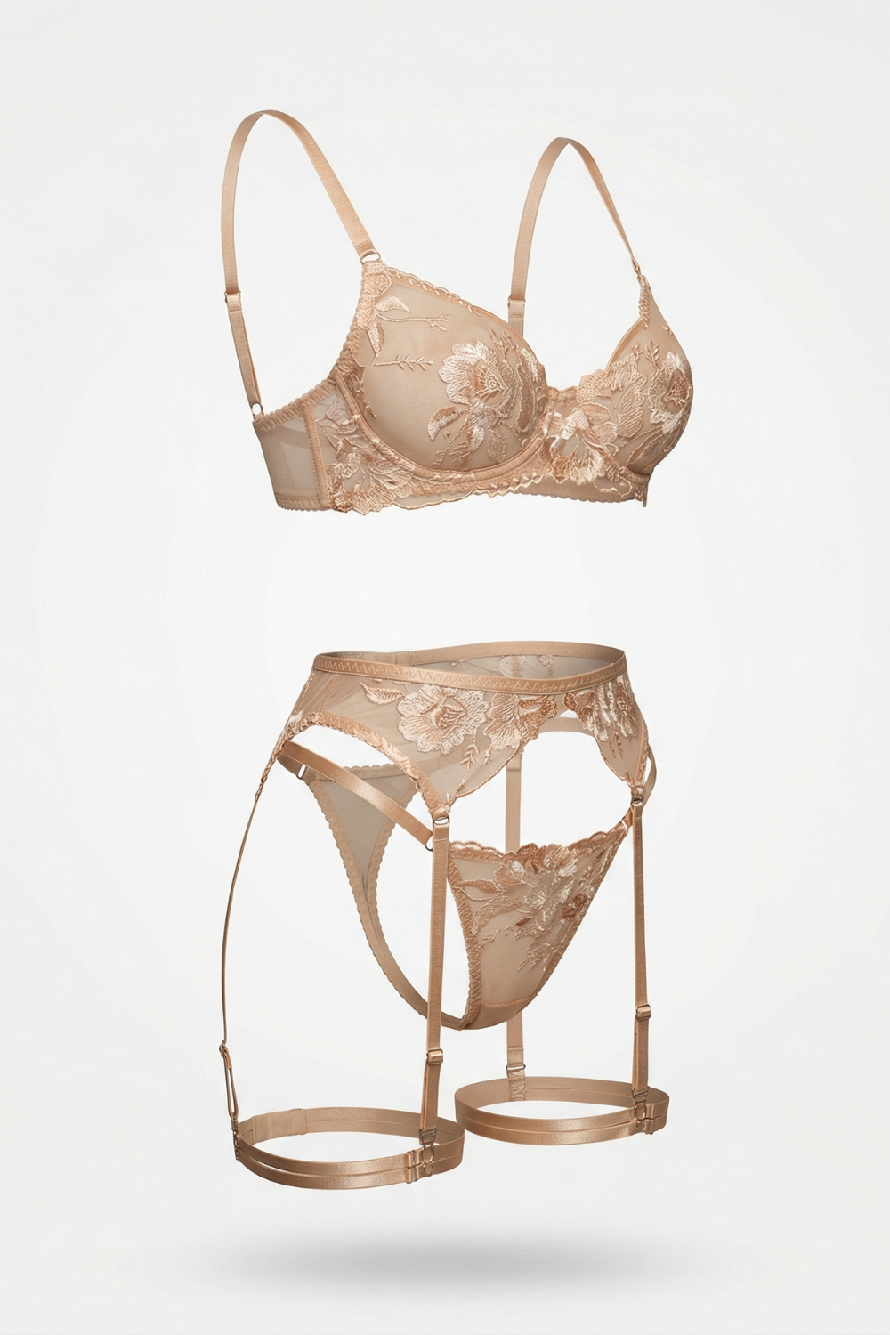Floral embroidered elegance – Lingerie set