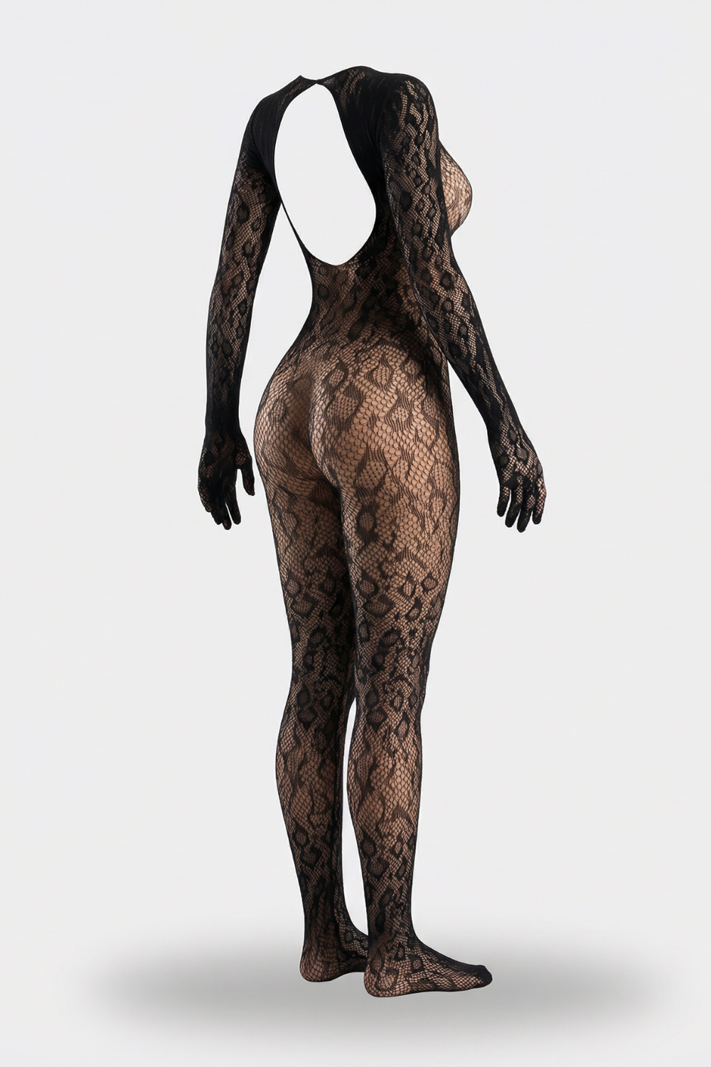 Floral lace open-back – Stockings