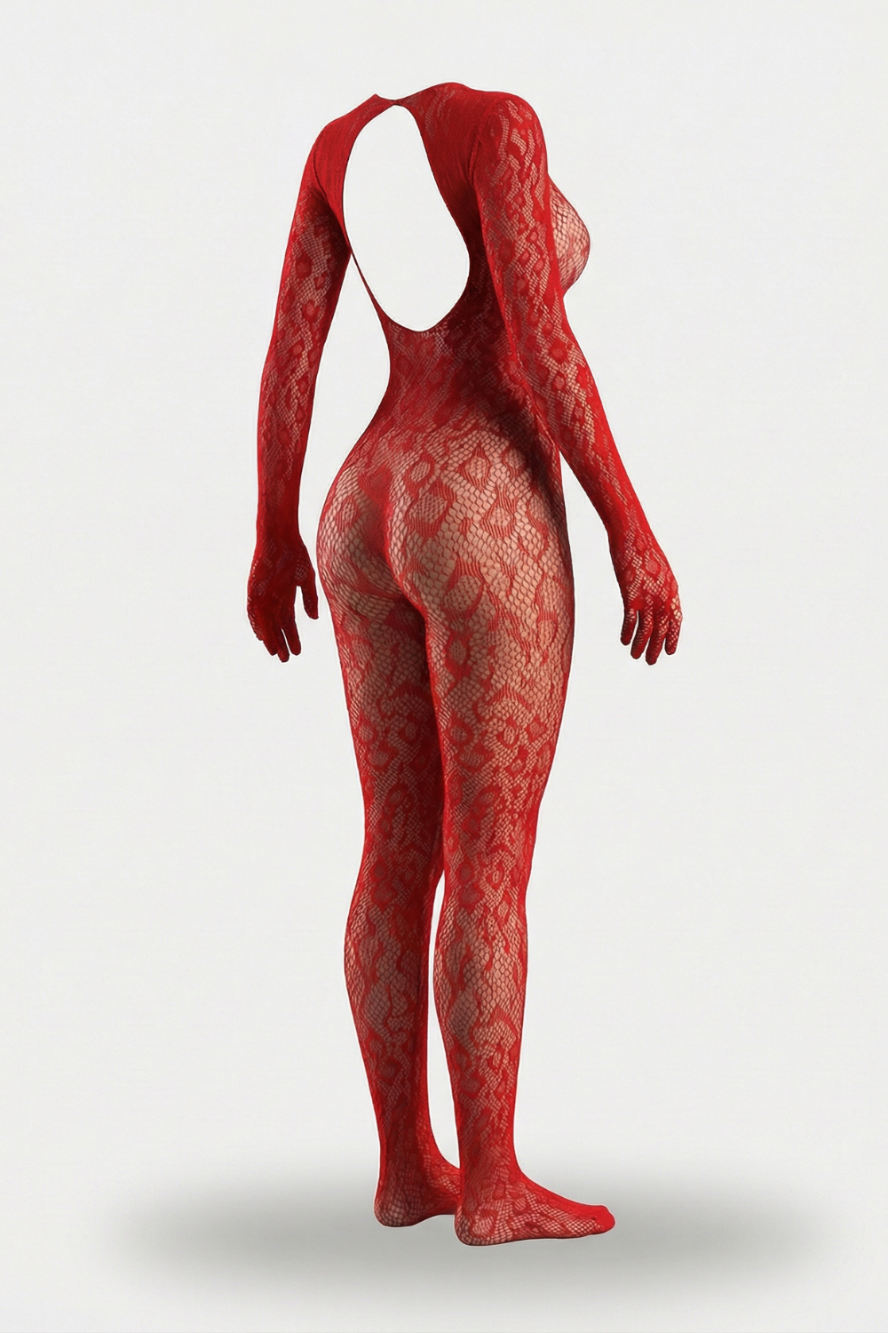 Floral lace open-back – Stockings