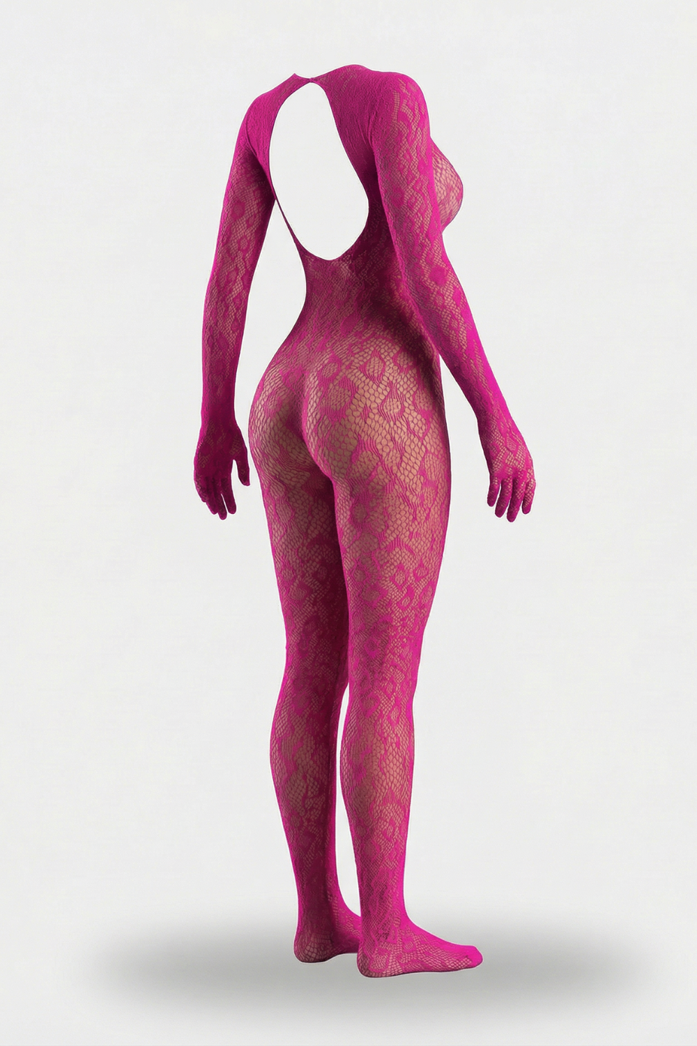 Floral lace open-back – Stockings