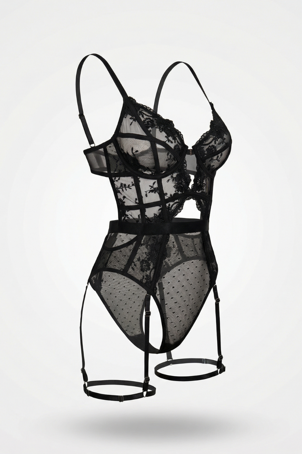 Floral mesh sculpt – Bodysuit