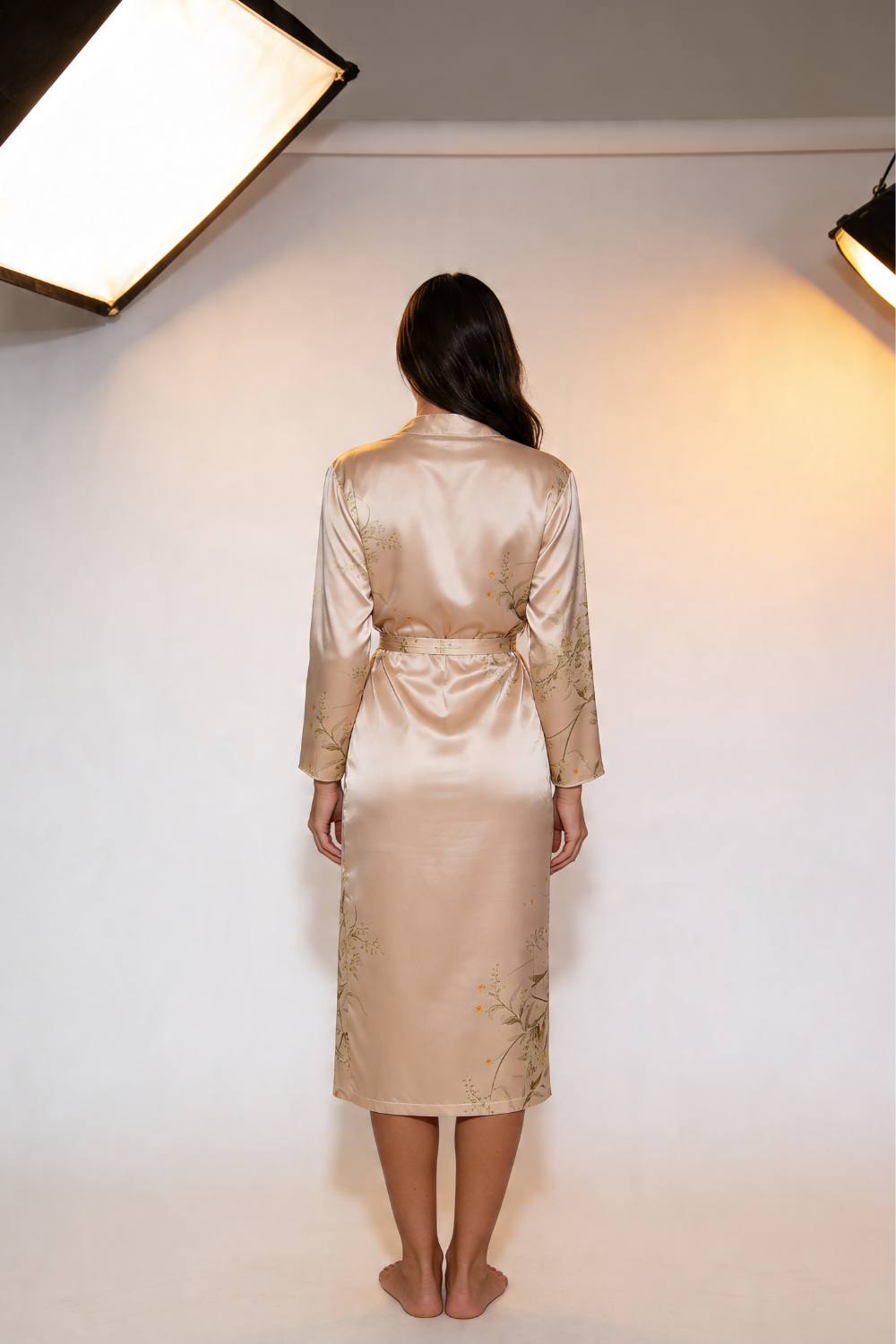 Floral satin wrap – Robe
