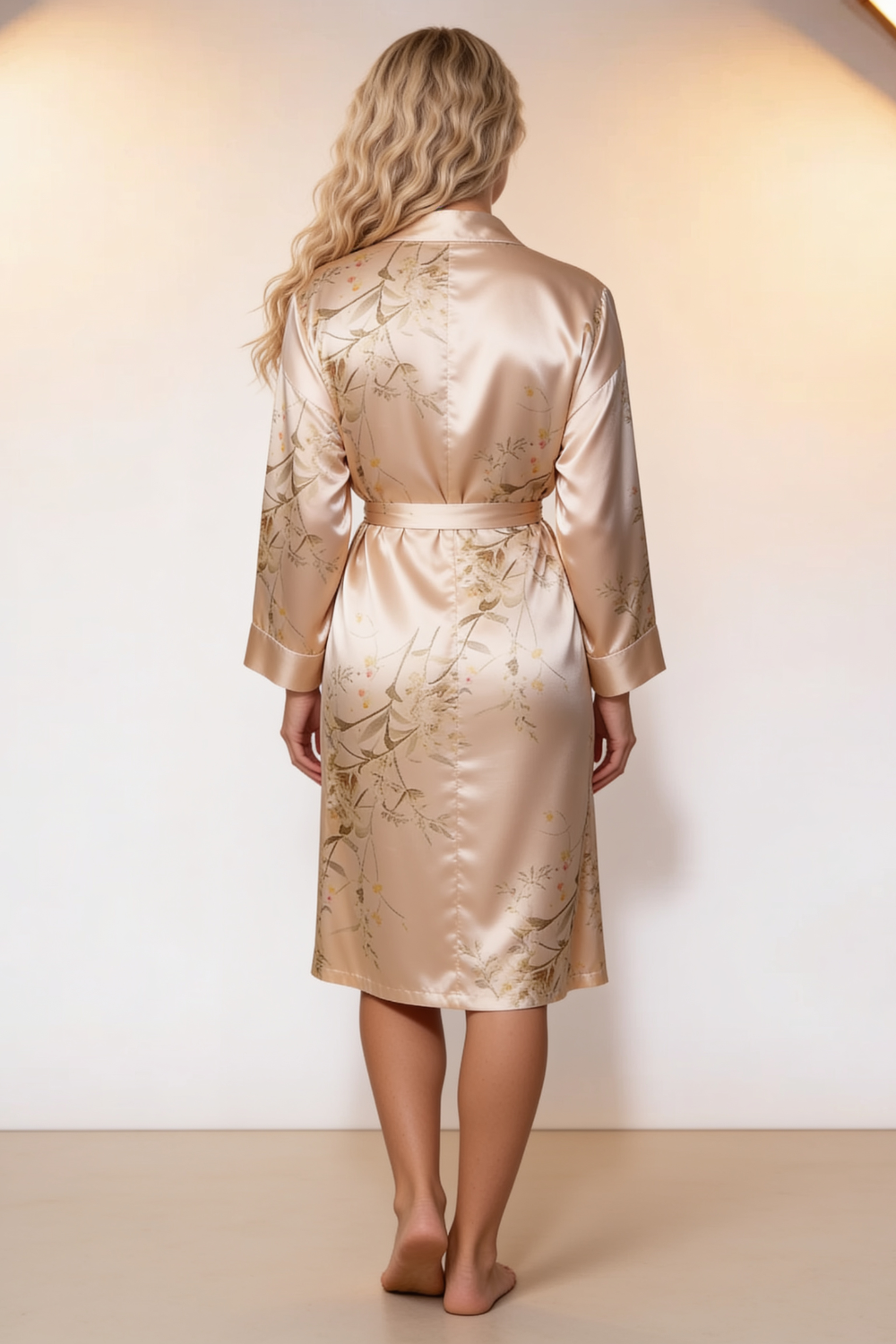 Floral satin wrap – Robe
