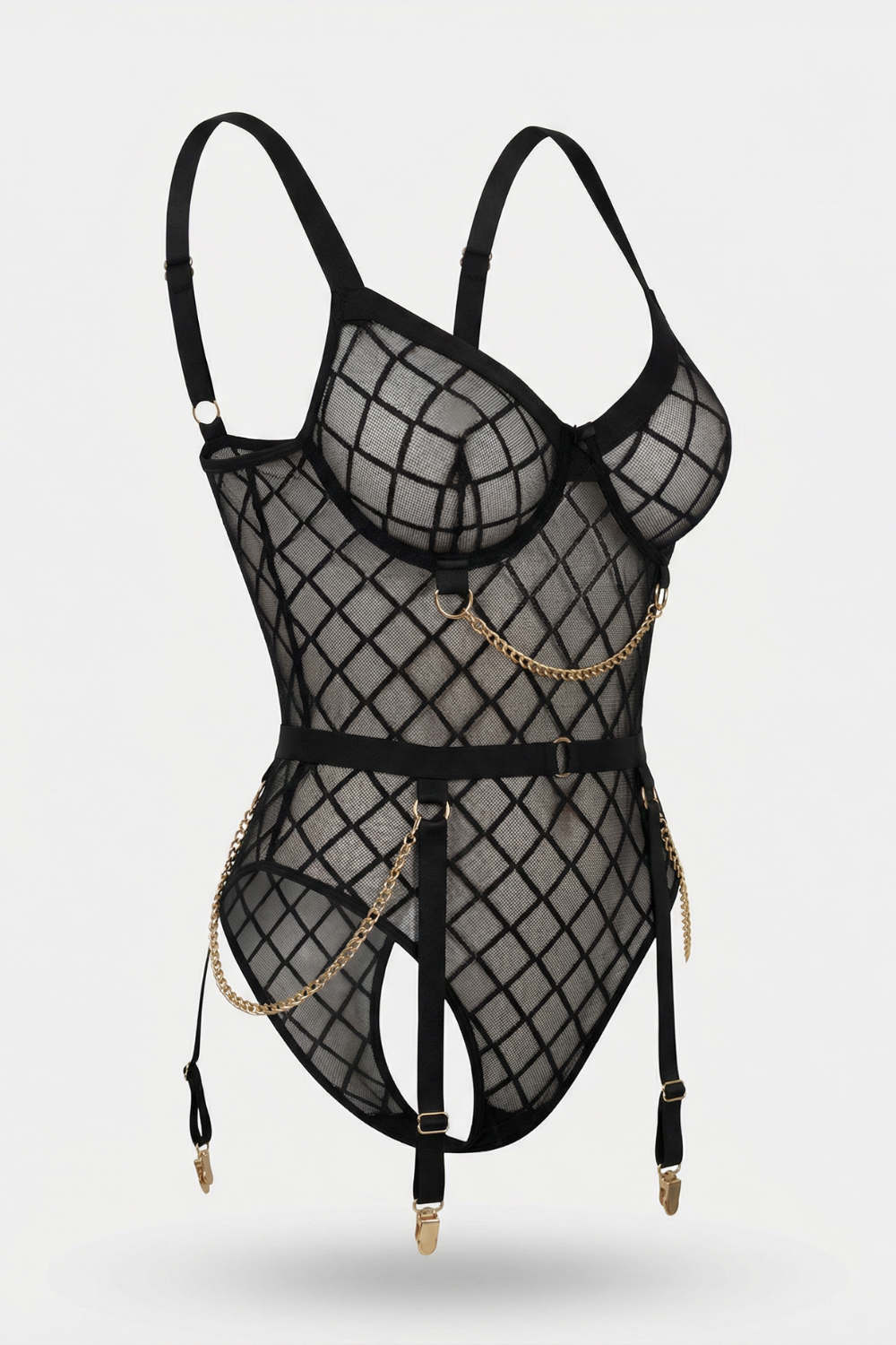 Geometric mesh seduction – Bodysuit