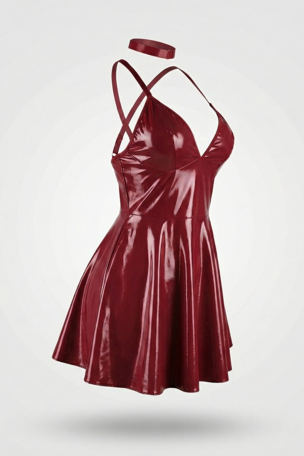 Glossy choker neckline – Babydoll