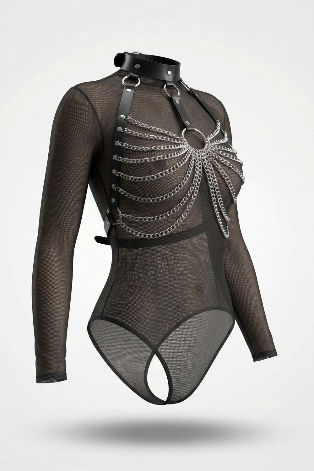 Gothic layered chain – Chest harness