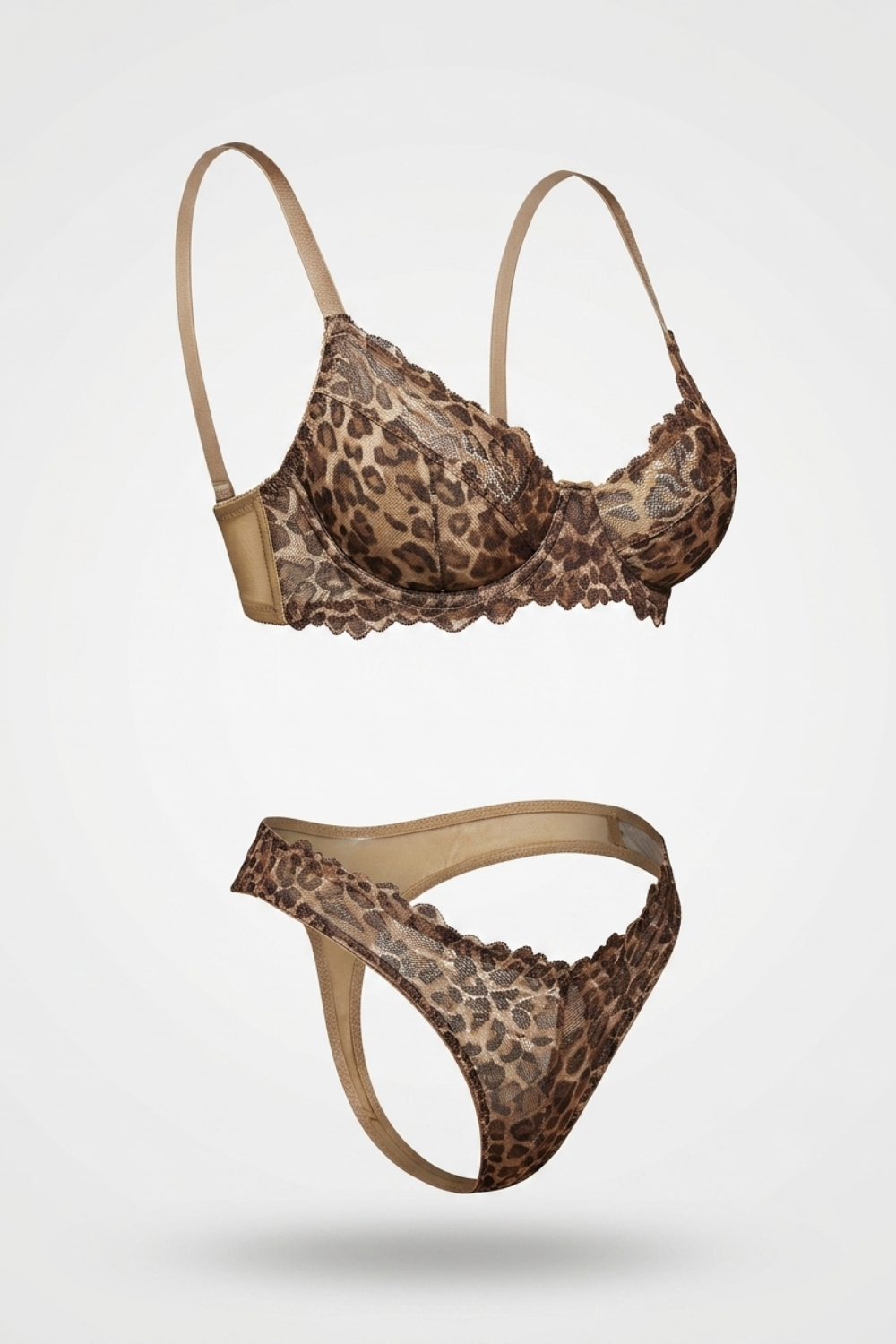 Leopard lace elegance – Bra set