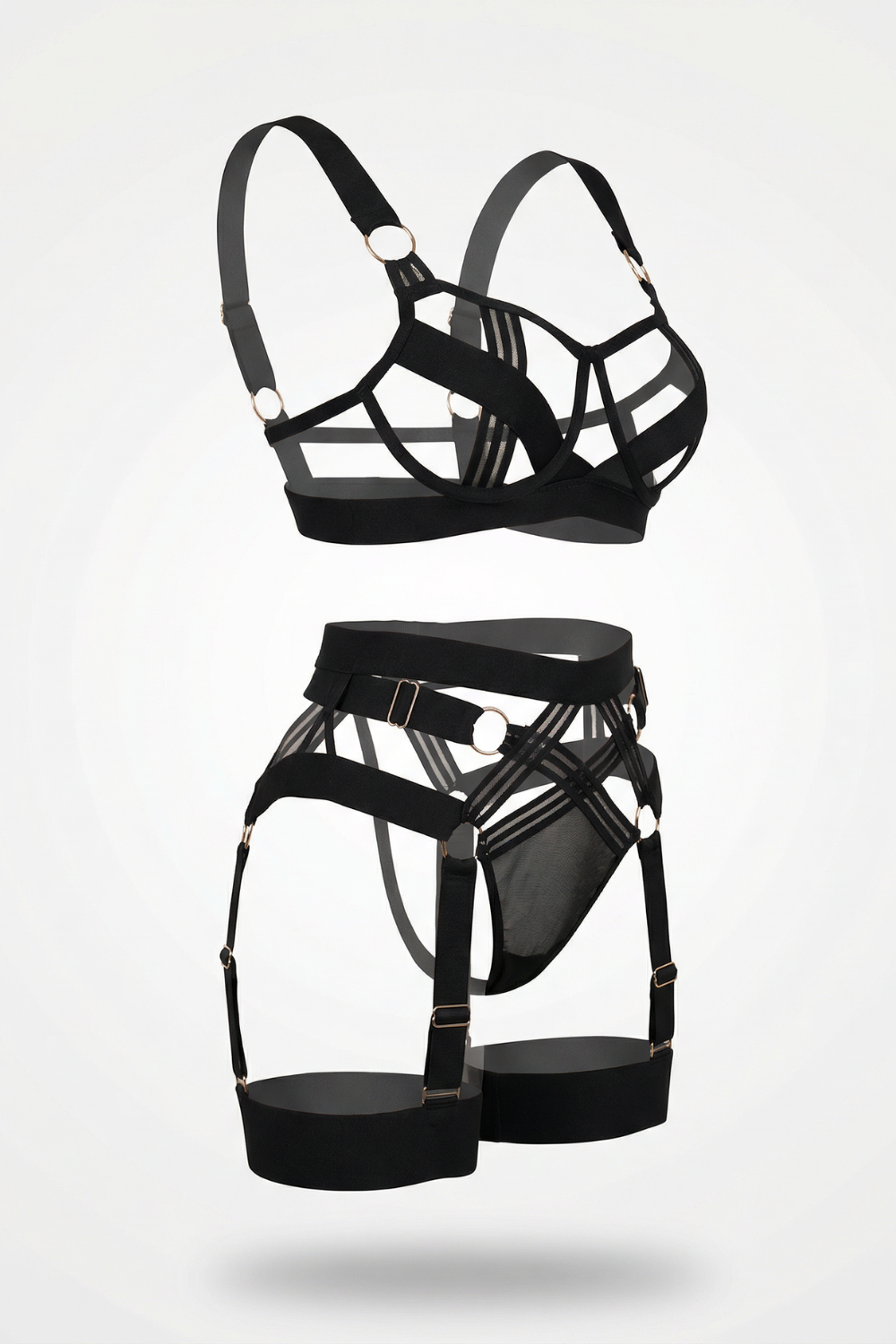 Strappy sheer design – Lingerie set
