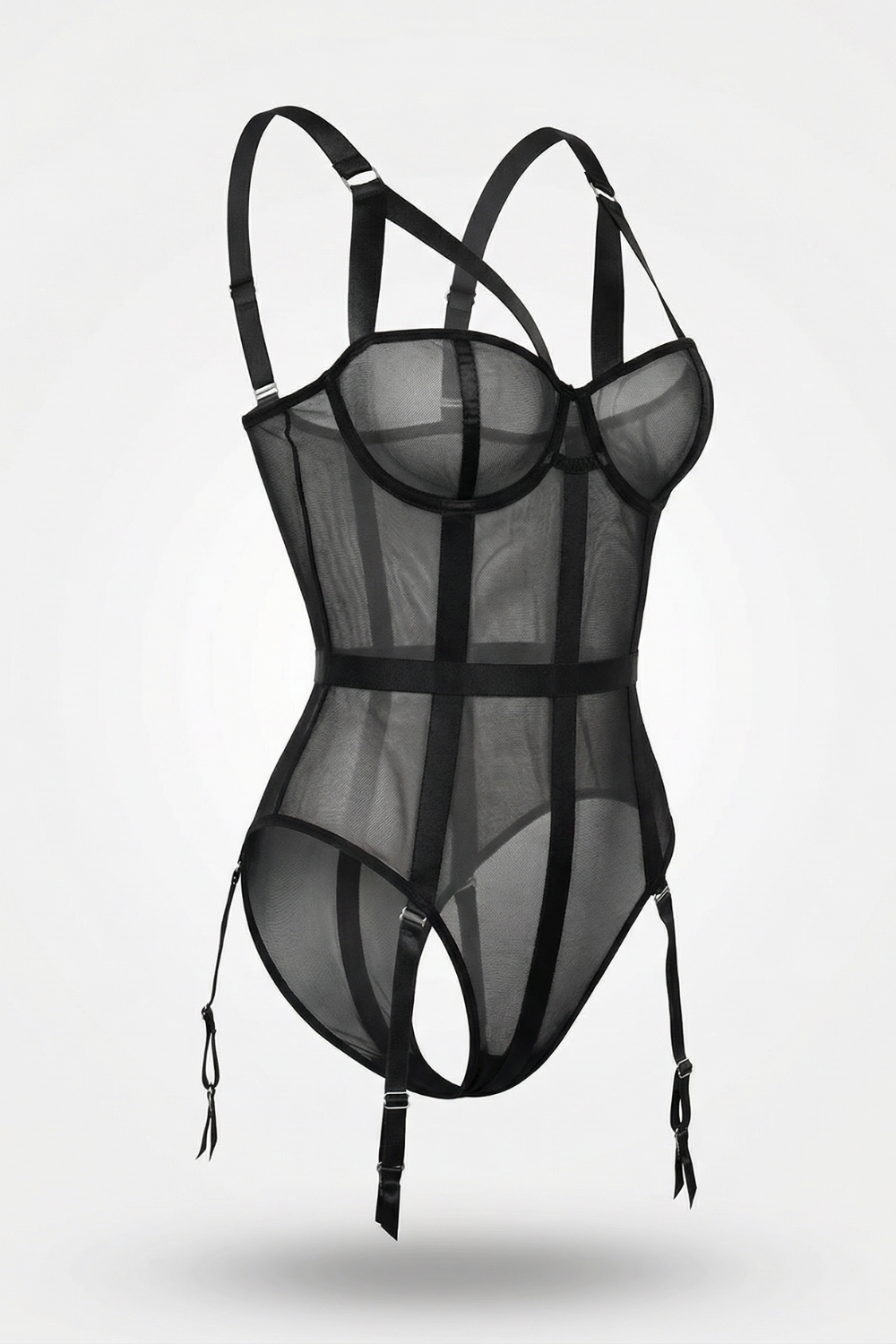 Midnight Mesh Contour – Bodysuit