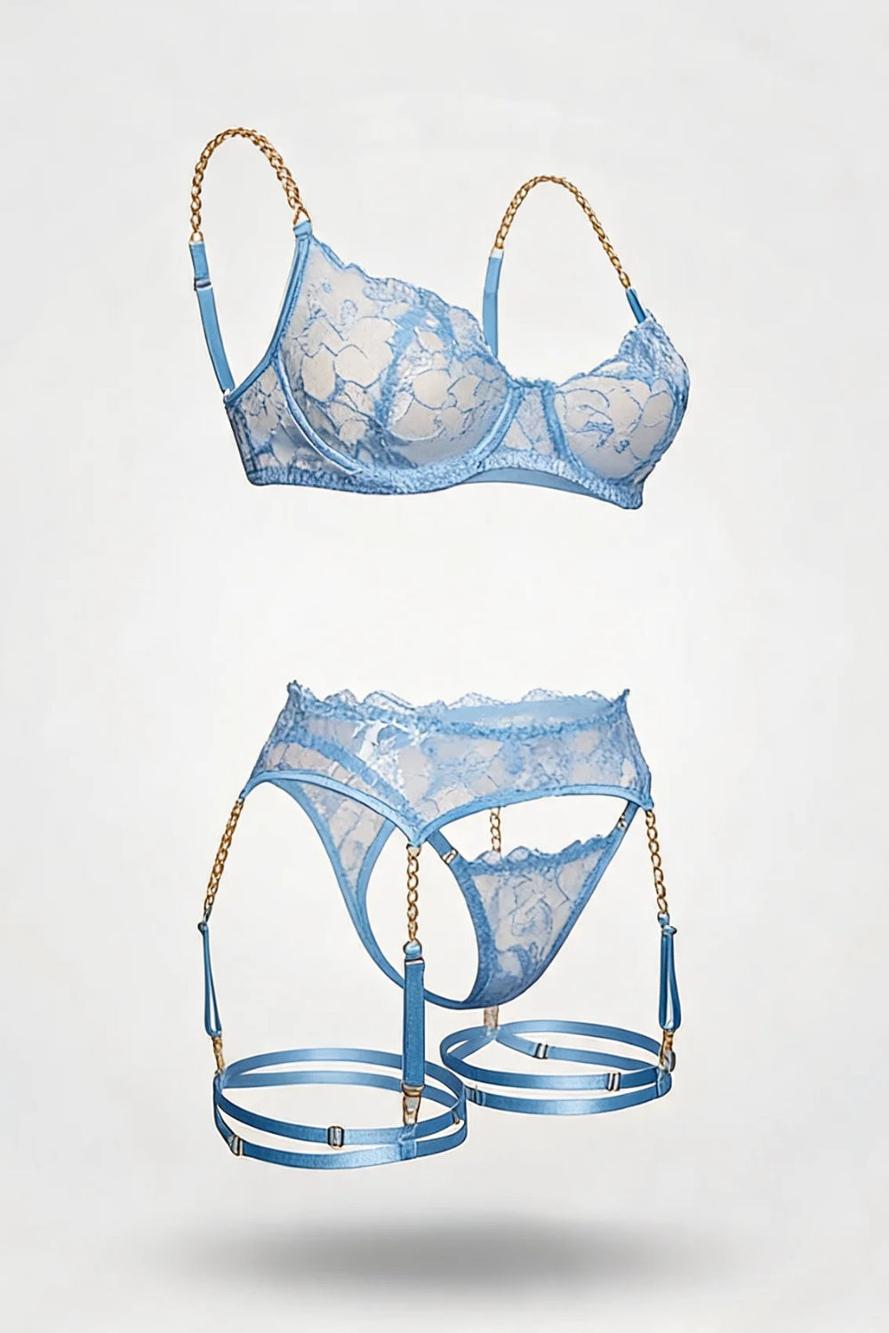 Powder blue allure – Lingerie set