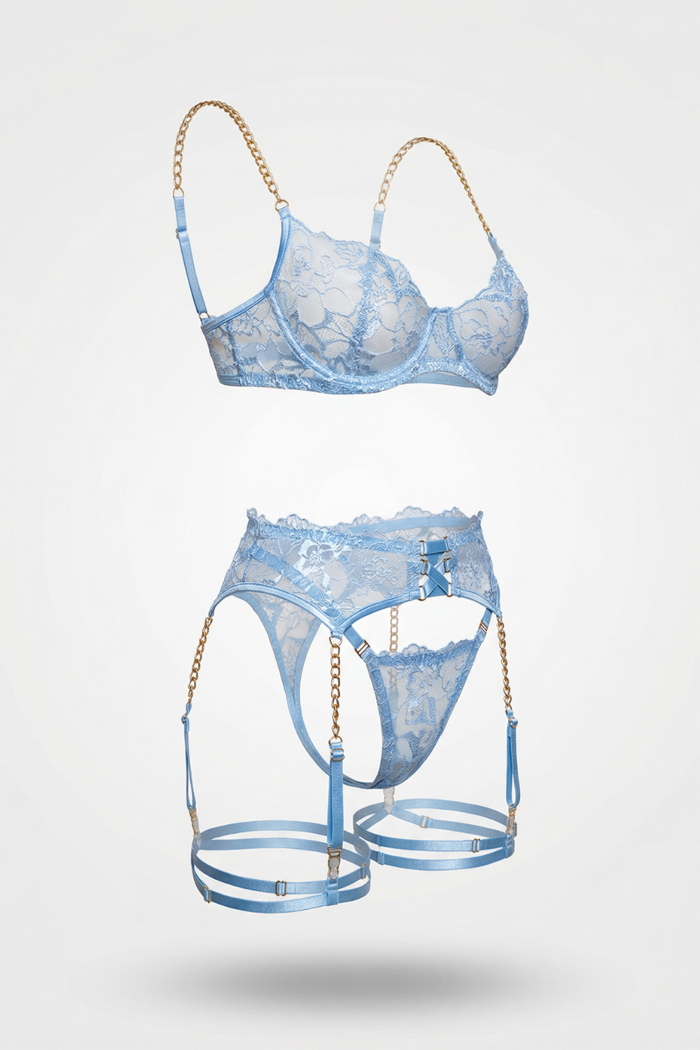 Powder blue allure – Lingerie set
