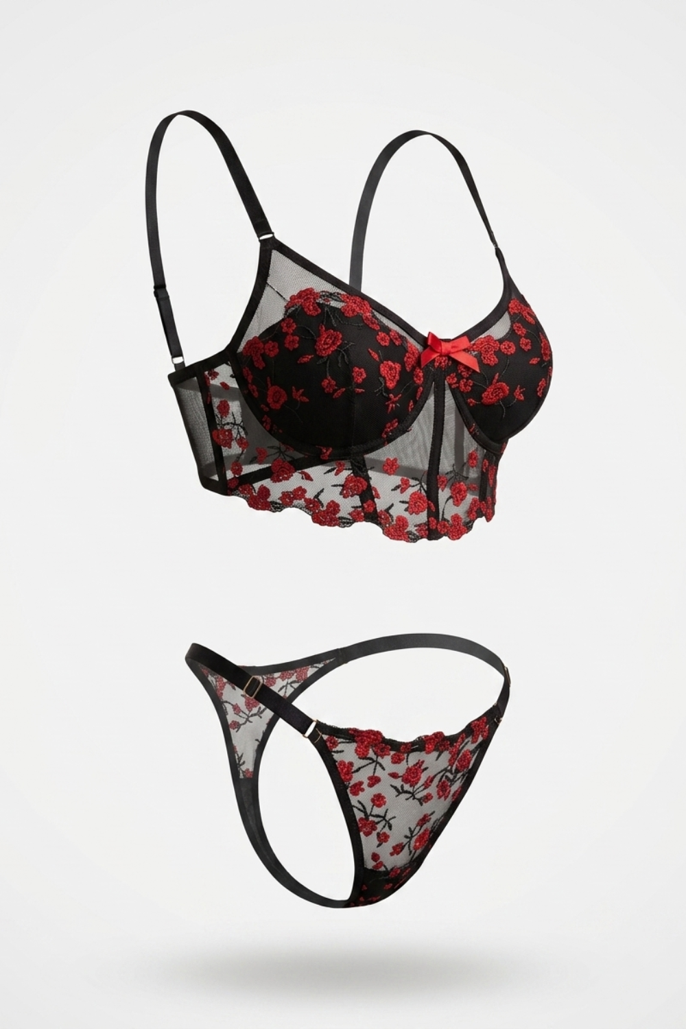 Romantic floral embroidery – Lingerie set