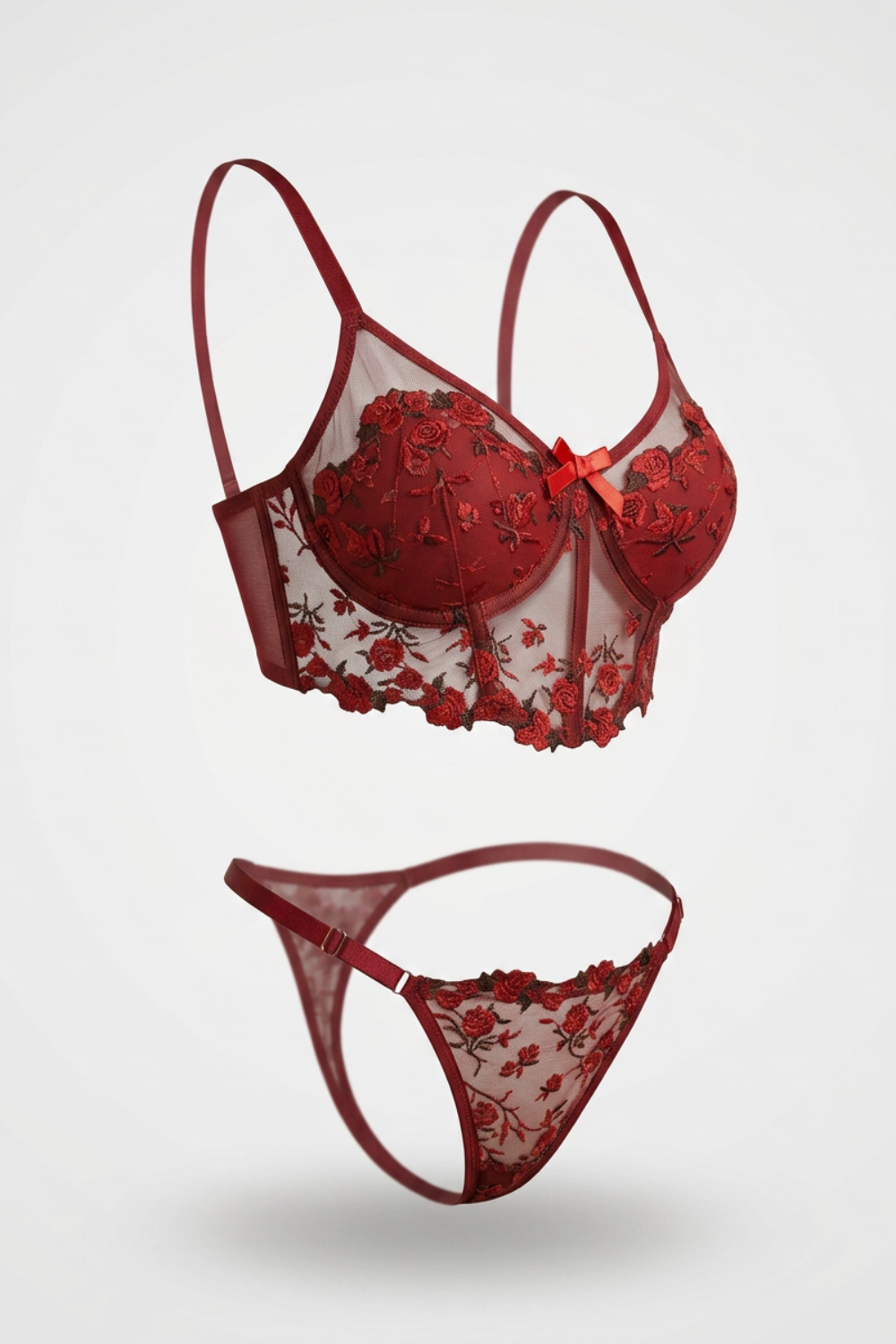 Romantic floral embroidery – Lingerie set