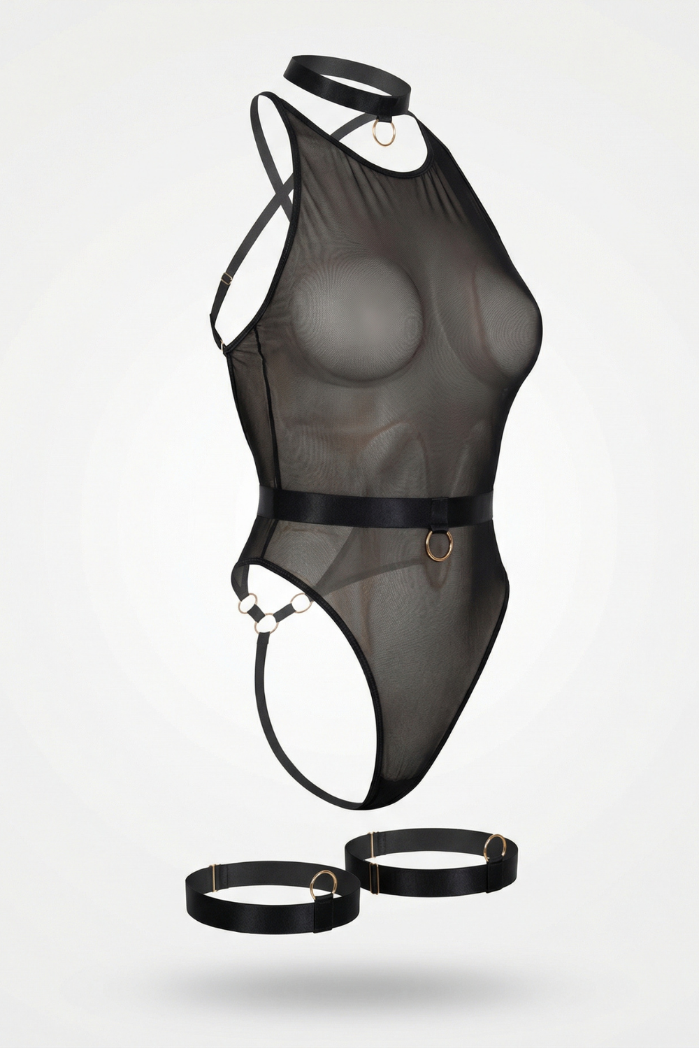 Sheer high-neck allure – Bodysuit