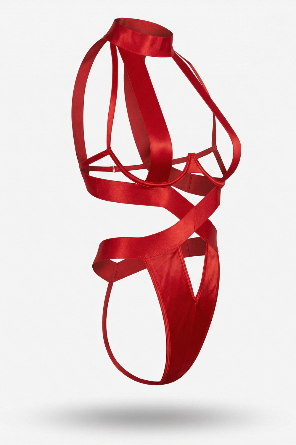 Satin strap allure – Bodysuit