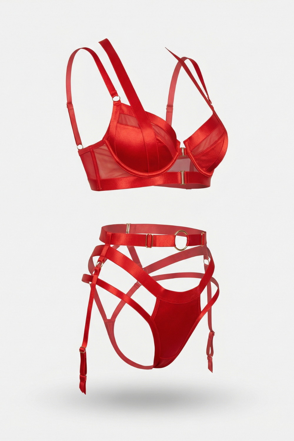 Satin strap silhouette – Lingerie set